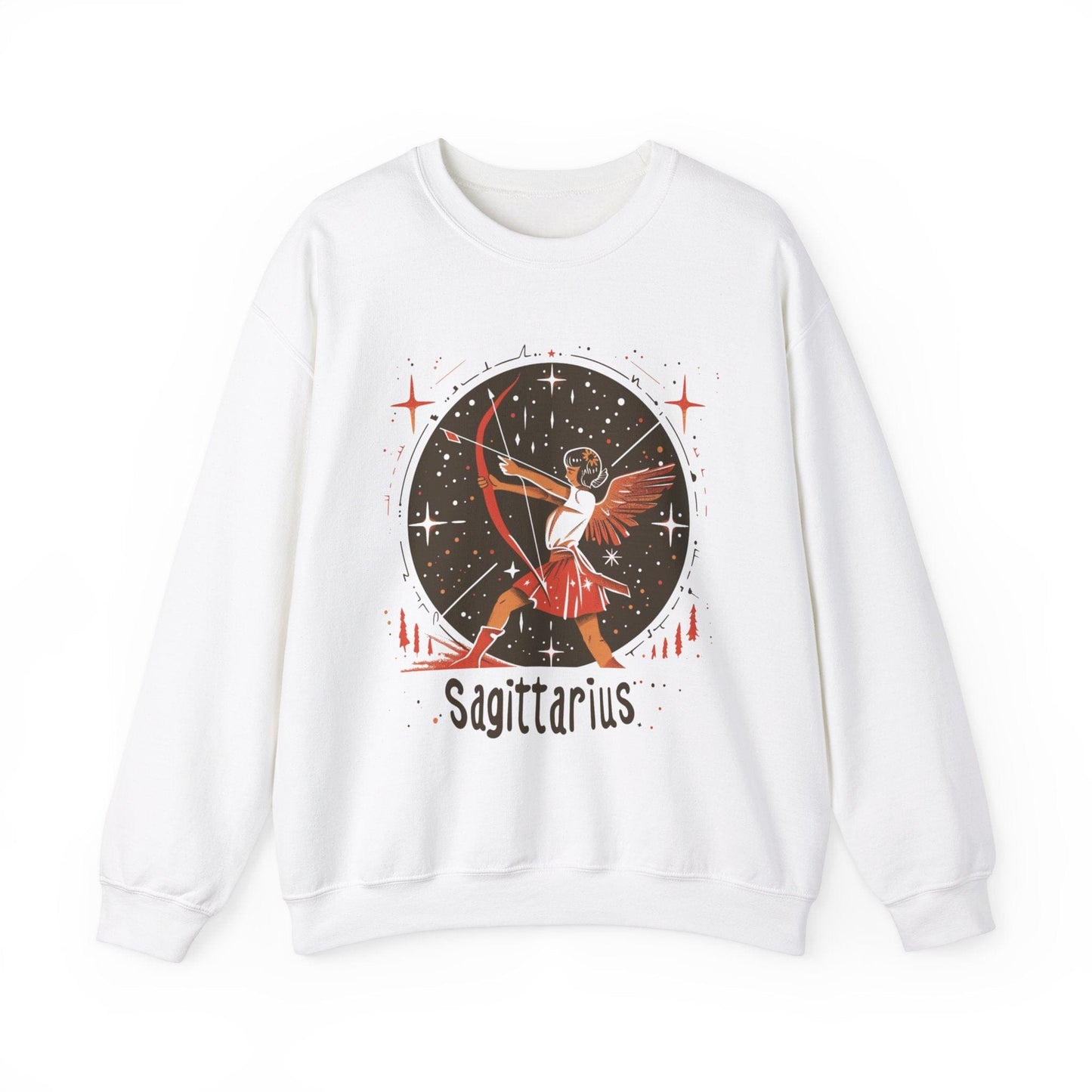 Sweatshirt S / White Galactic Archer Sagittarius Sweater: Adventure Awaits in the Stars