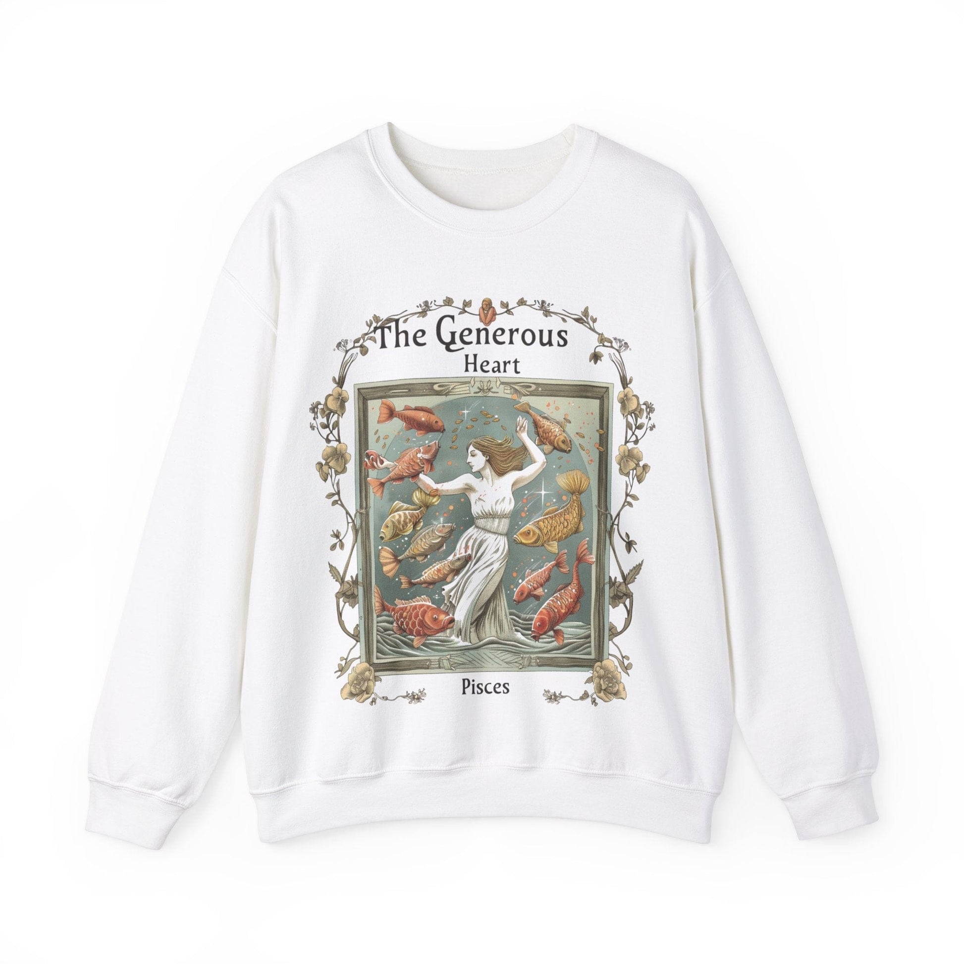 Sweatshirt S / White Generous Heart Soft Pisces Sweater
