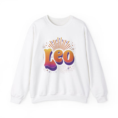 Sweatshirt S / White Groovy 70s Leo Soft Sweater