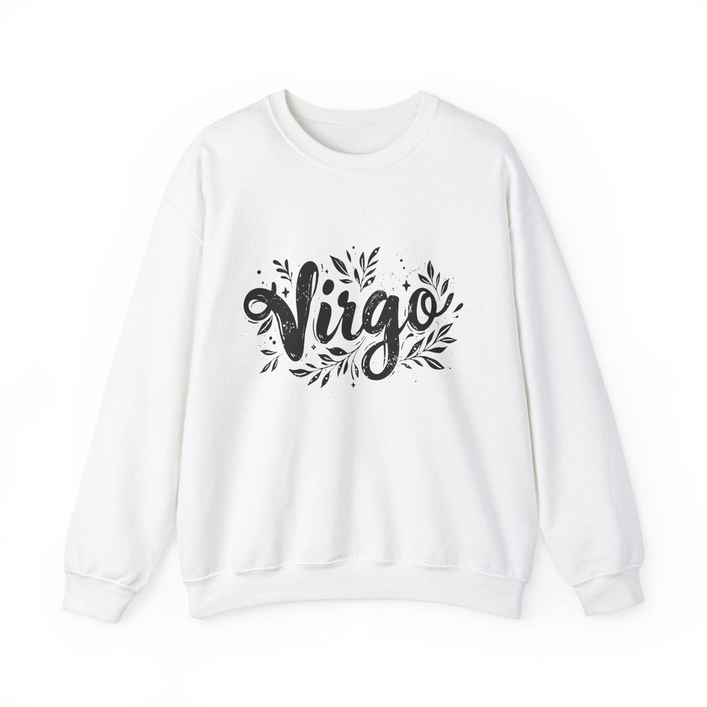 Sweatshirt S / White Ink Splattered Virtue Virgo Sweater: Creatively Crafted