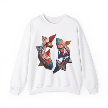 Sweatshirt S / White Origami Pisces Soft Sweater