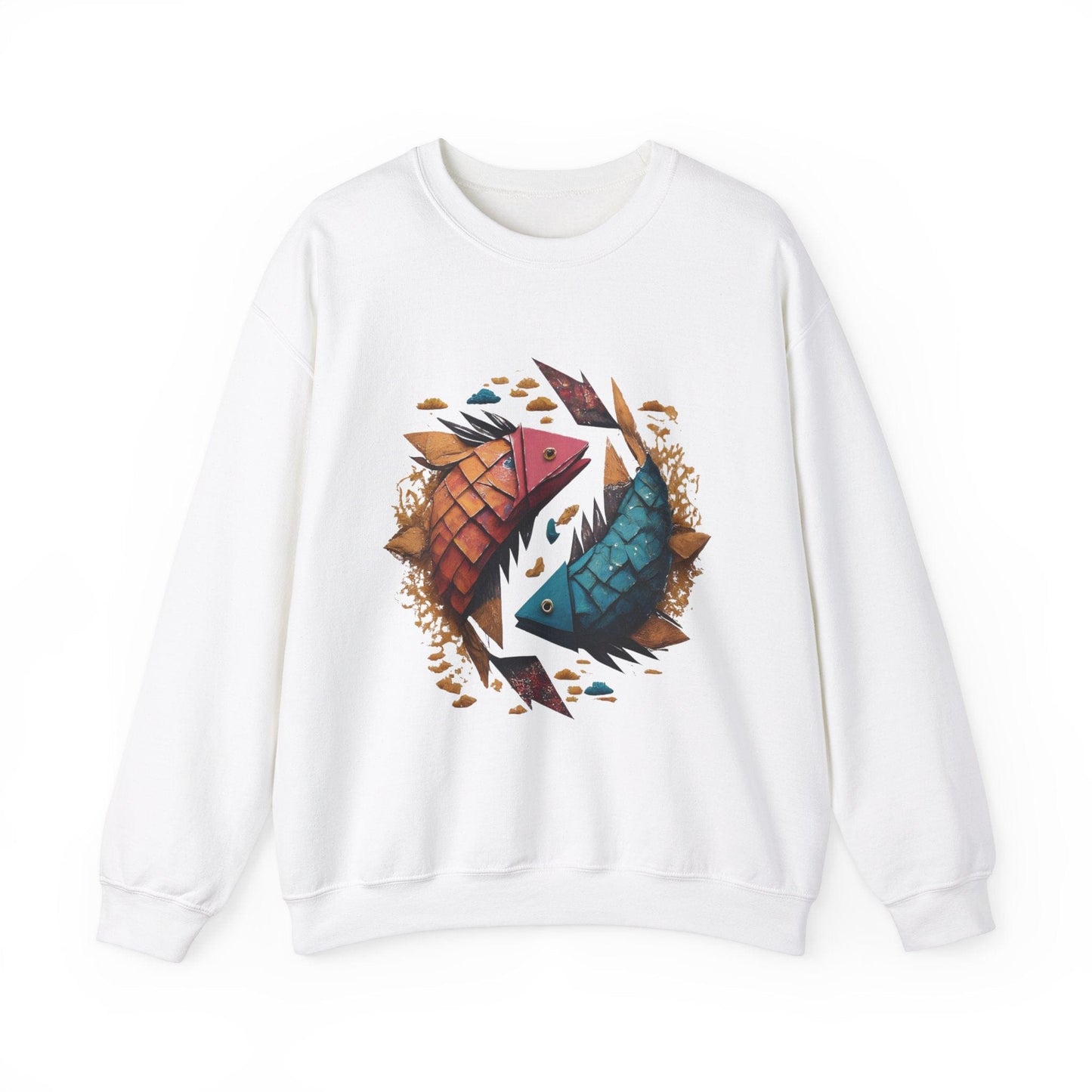 Sweatshirt S / White Origami Pisces Soft Sweater