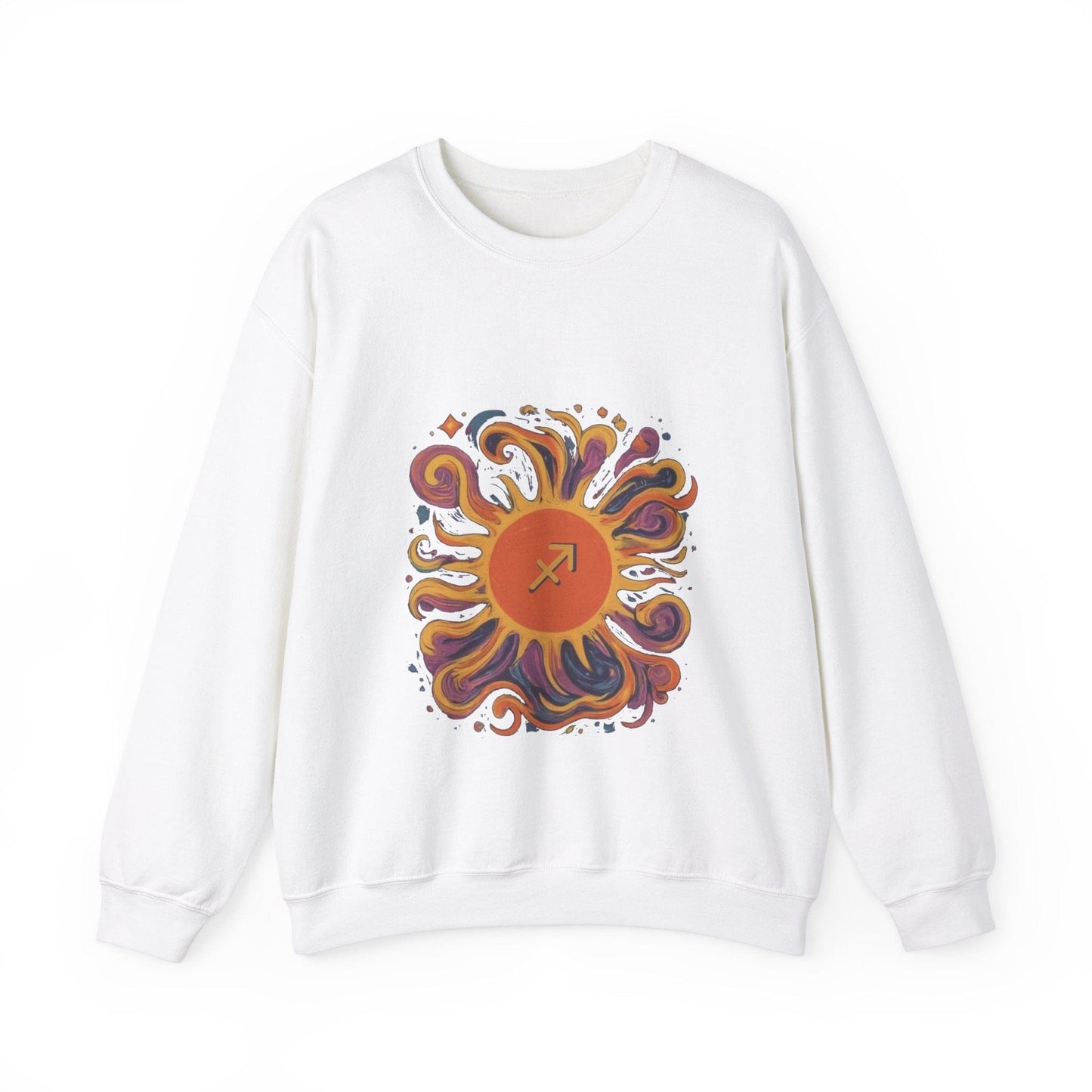Sweatshirt S / White Sagittarius Solar Quest Soft Sweater: Adventure in Comfort