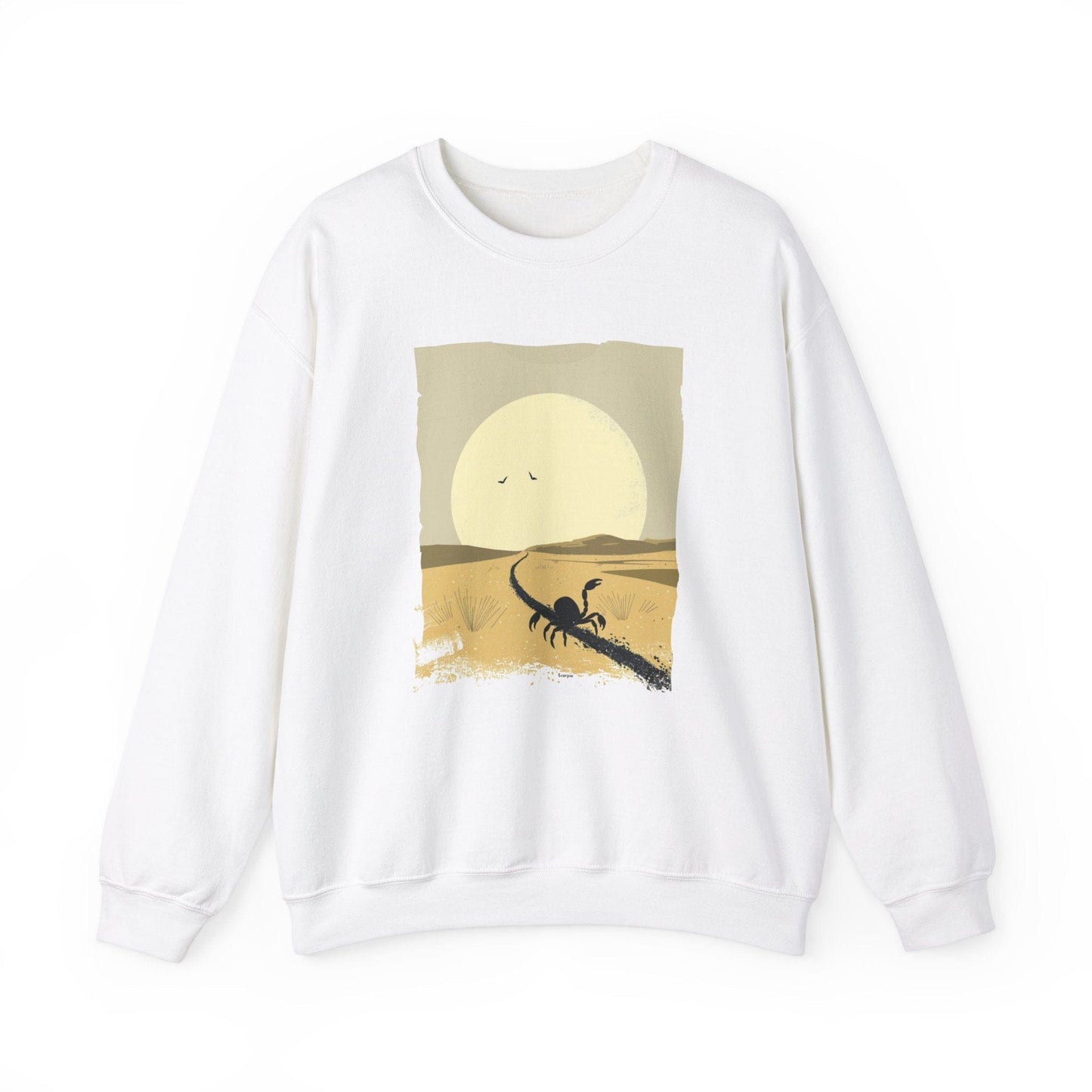 Sweatshirt S / White Scorpio Courage in the Shadows Extra Soft Sweater