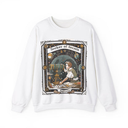 Sweatshirt S / White Seeker of Secrets Soft Sagittarius Sweater