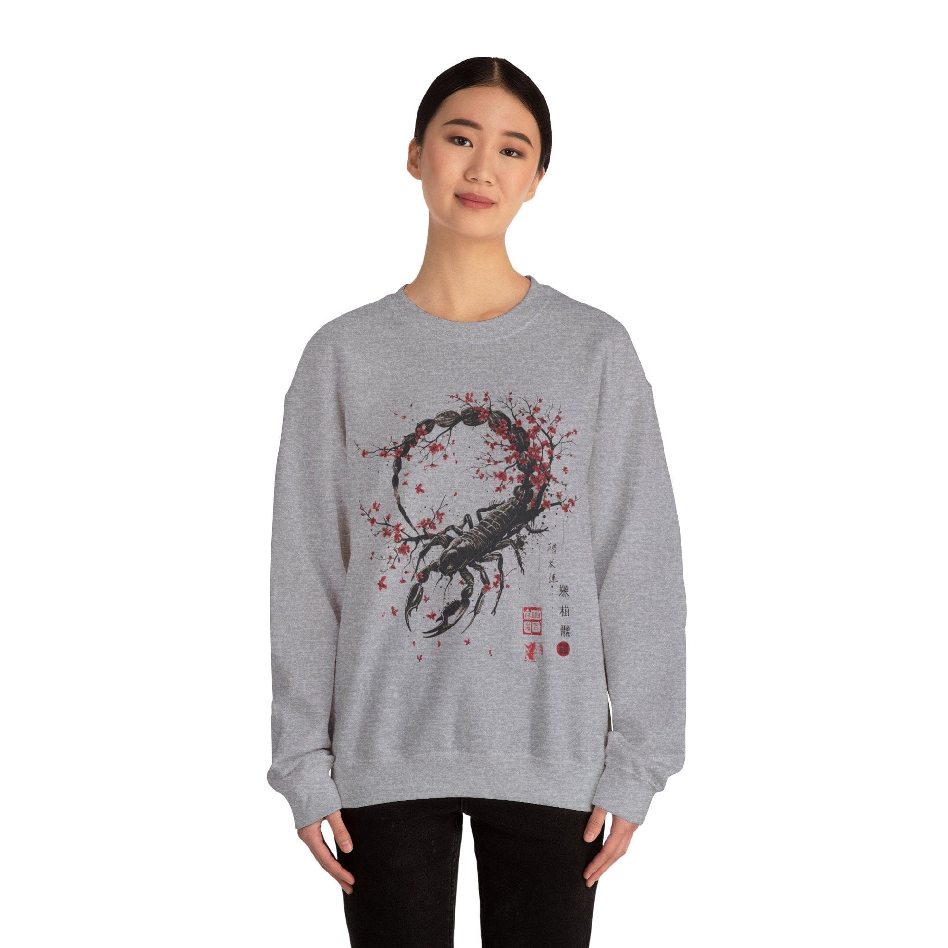 Sweatshirt Scorpio Intensity Extra Soft Sweater: Japanese Art in Premium Cotton Blend