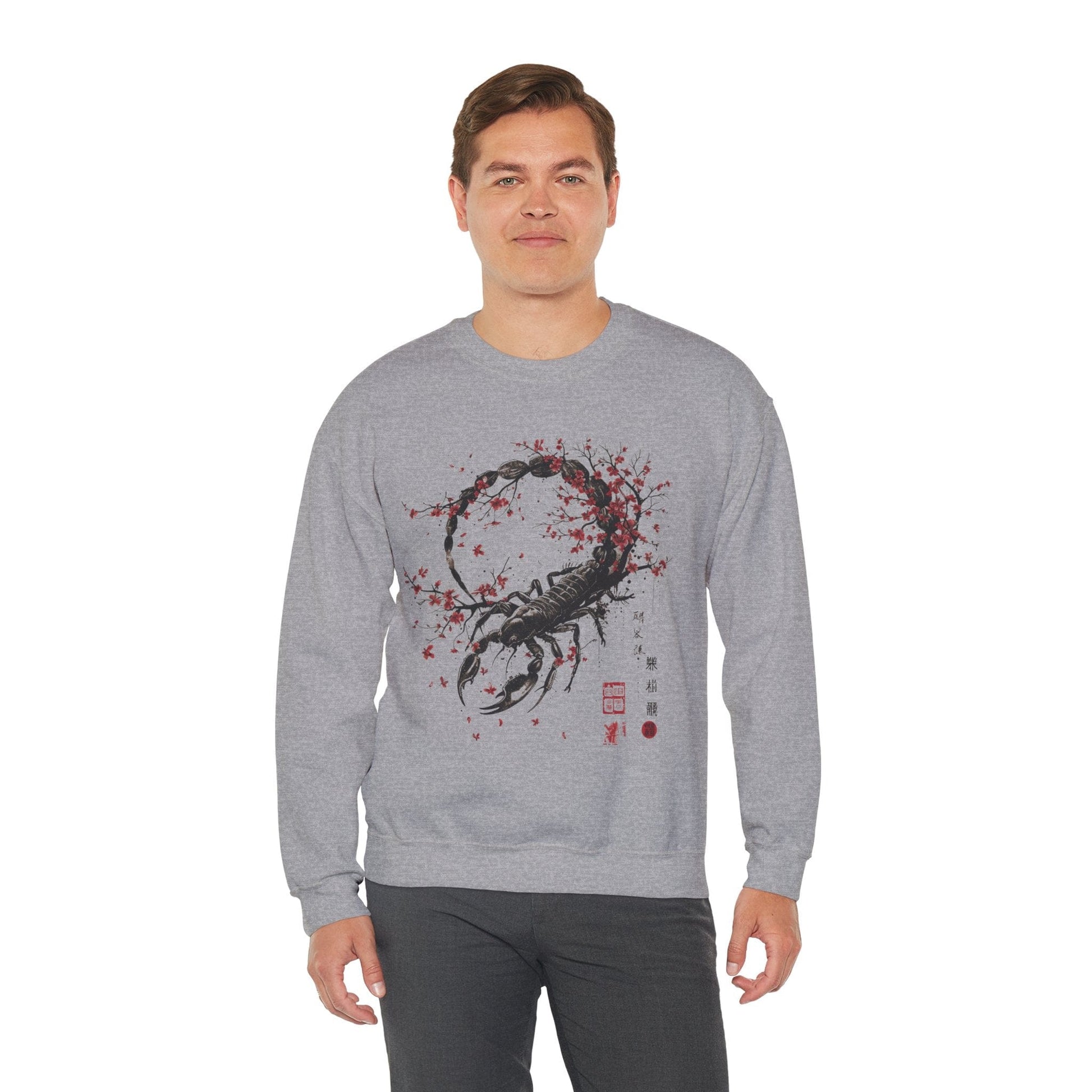 Sweatshirt Scorpio Intensity Extra Soft Sweater: Japanese Art in Premium Cotton Blend