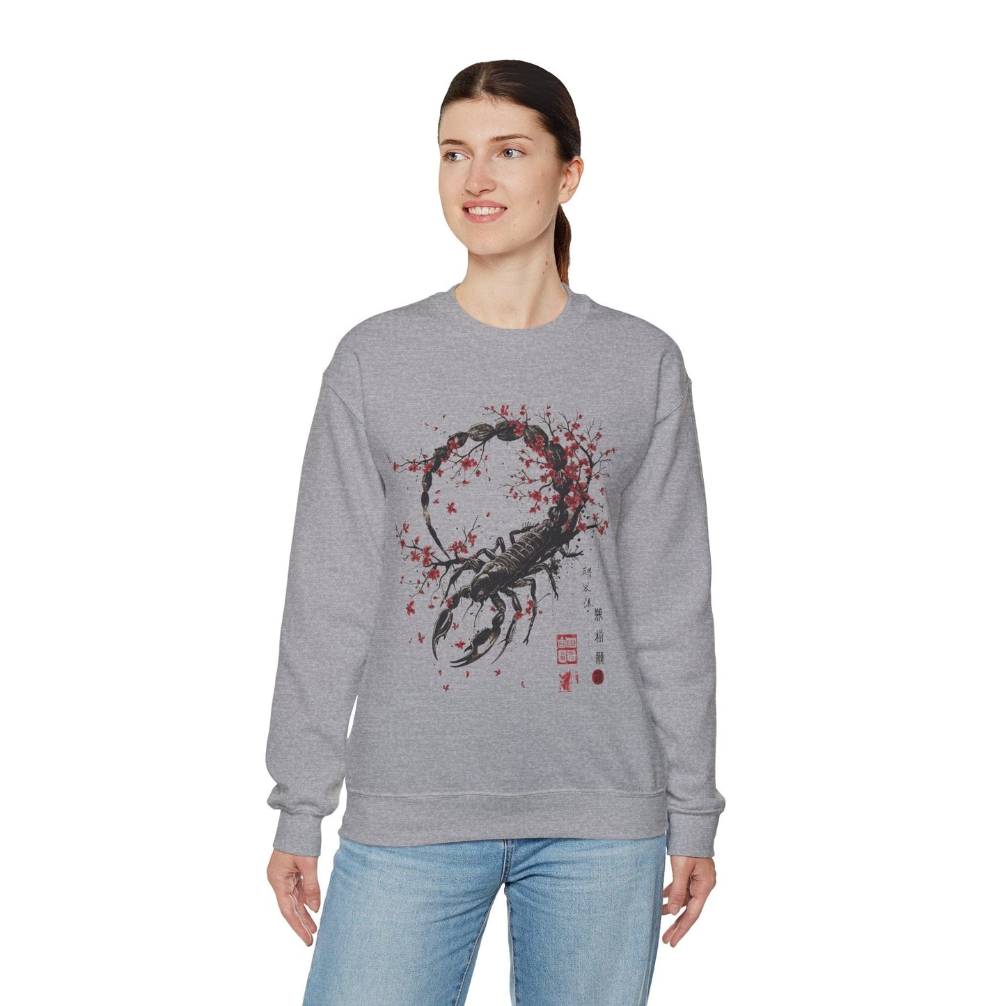 Sweatshirt Scorpio Intensity Extra Soft Sweater: Japanese Art in Premium Cotton Blend