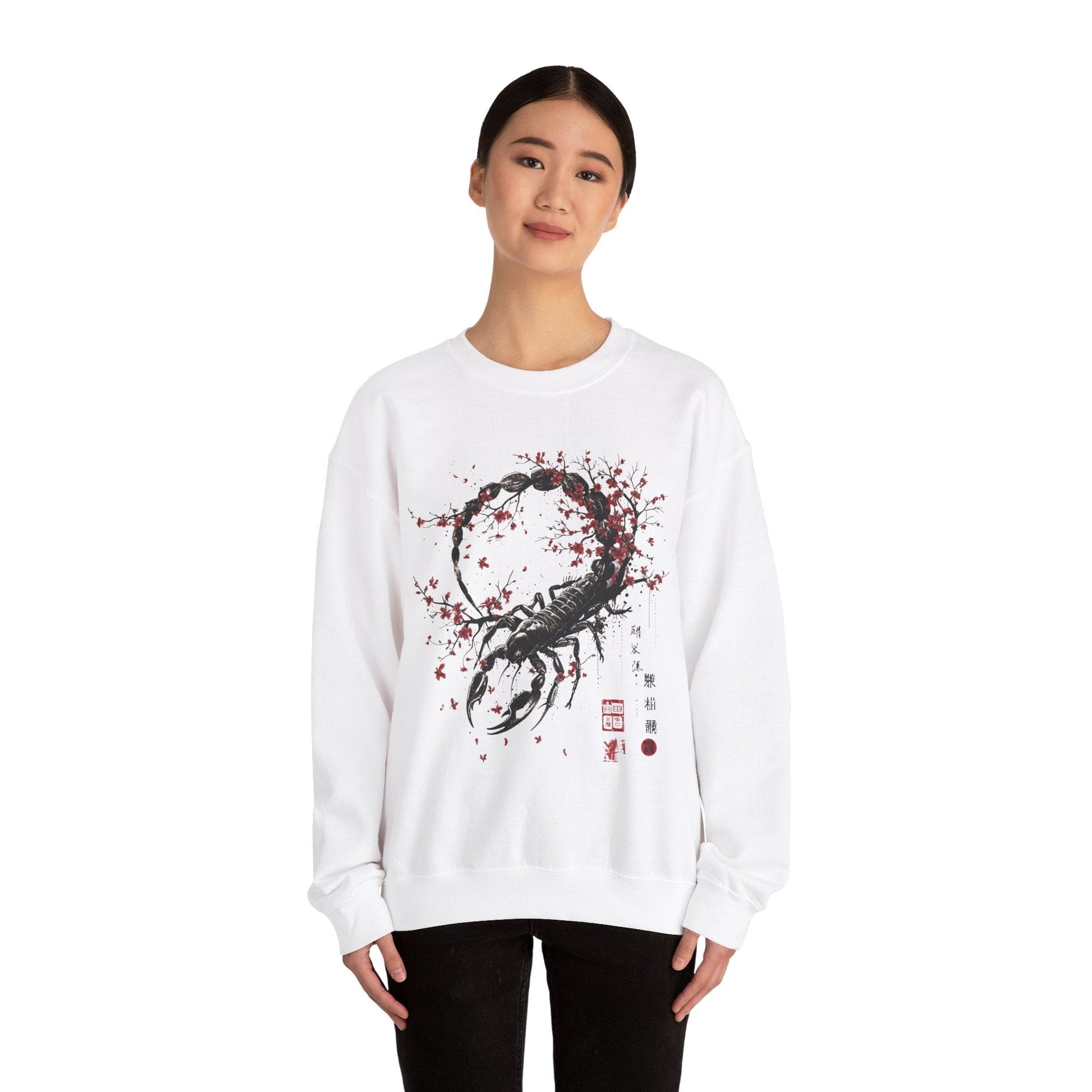 Sweatshirt Scorpio Intensity Extra Soft Sweater: Japanese Art in Premium Cotton Blend