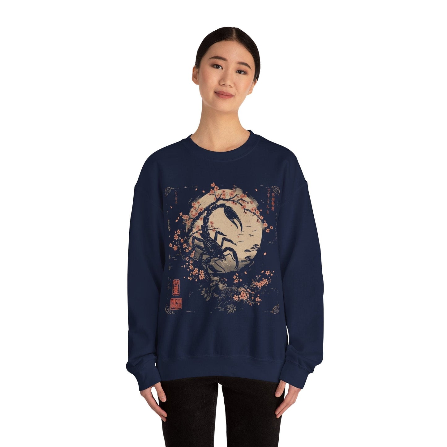 Sweatshirt Scorpio's Night Sky Extra Soft Sweater: Japanese Art in Premium Cotton Blend