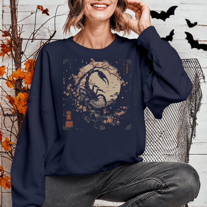 Sweatshirt Scorpio's Night Sky Extra Soft Sweater: Japanese Art in Premium Cotton Blend