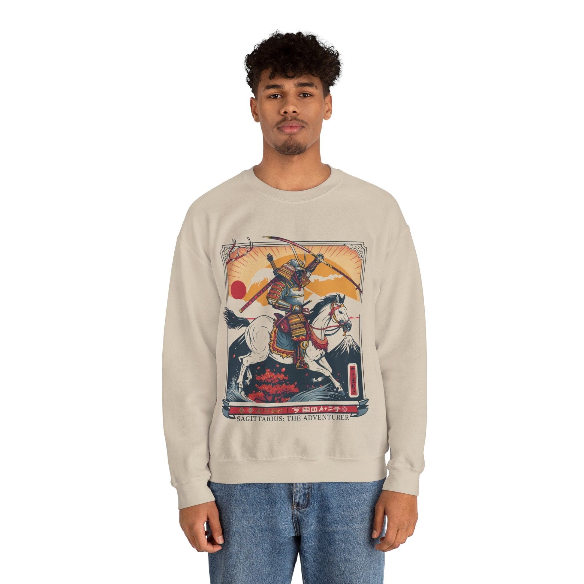 Sweatshirt Shogun Quest Sagittarius Sweater: The Warrior's Path