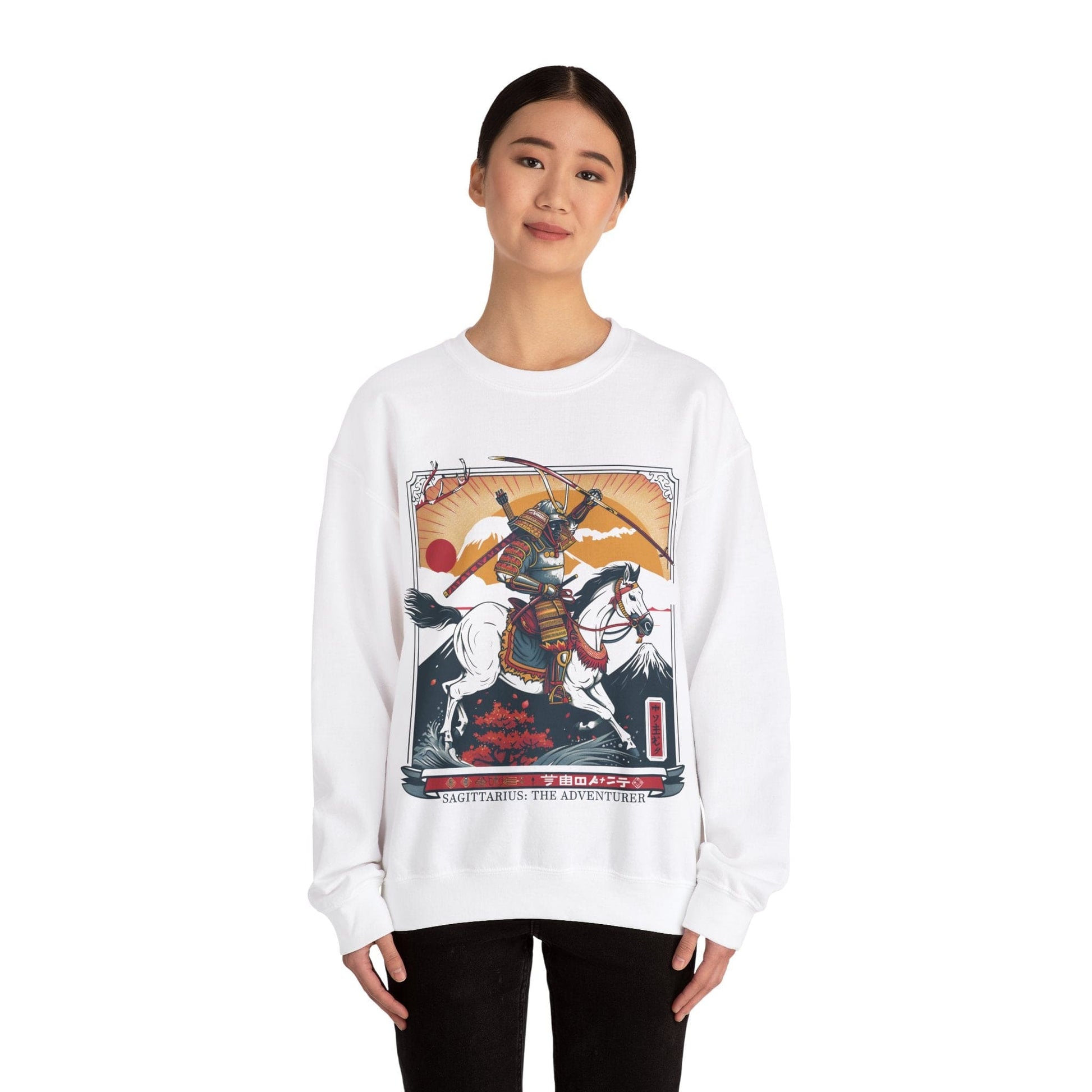 Sweatshirt Shogun Quest Sagittarius Sweater: The Warrior's Path