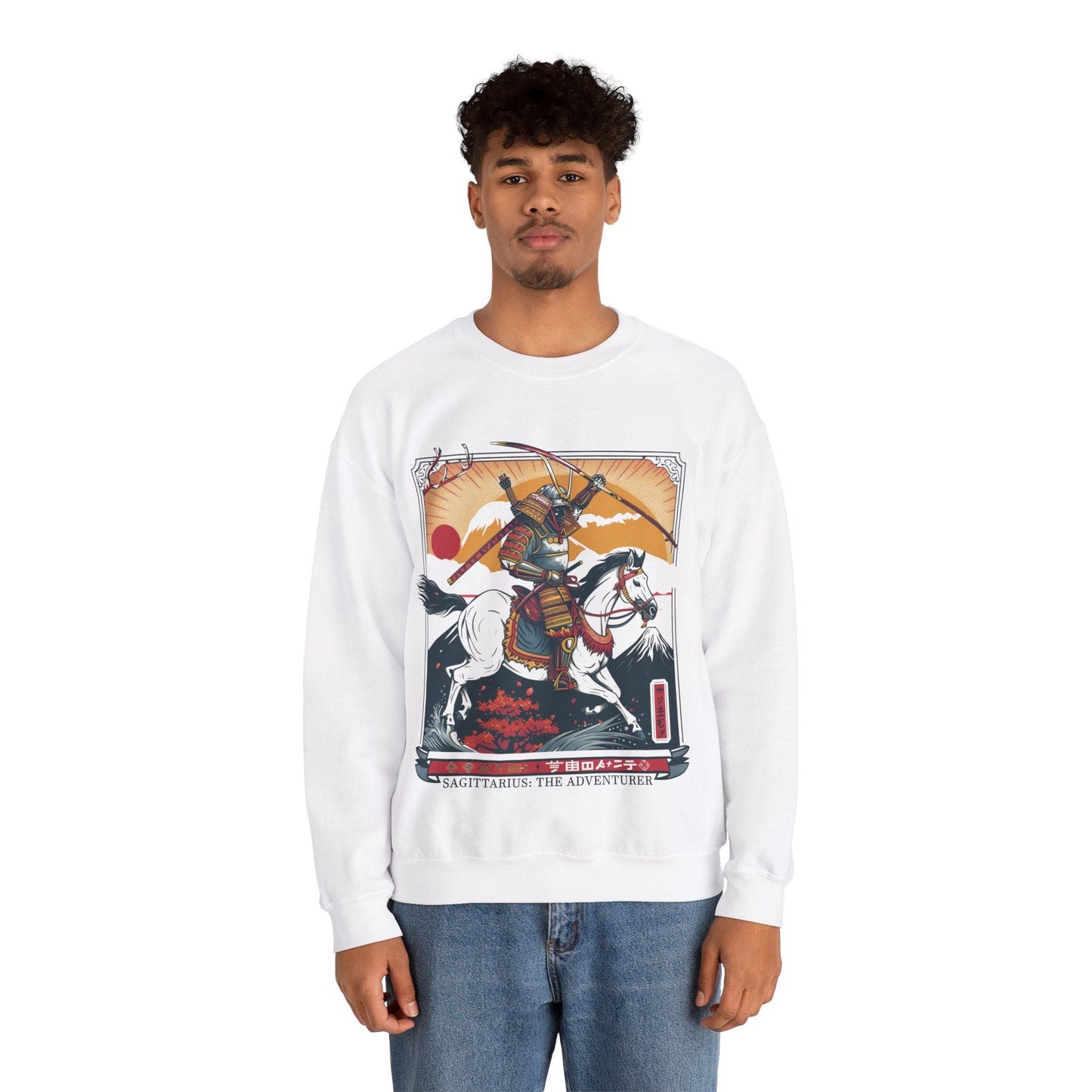 Sweatshirt Shogun Quest Sagittarius Sweater: The Warrior's Path