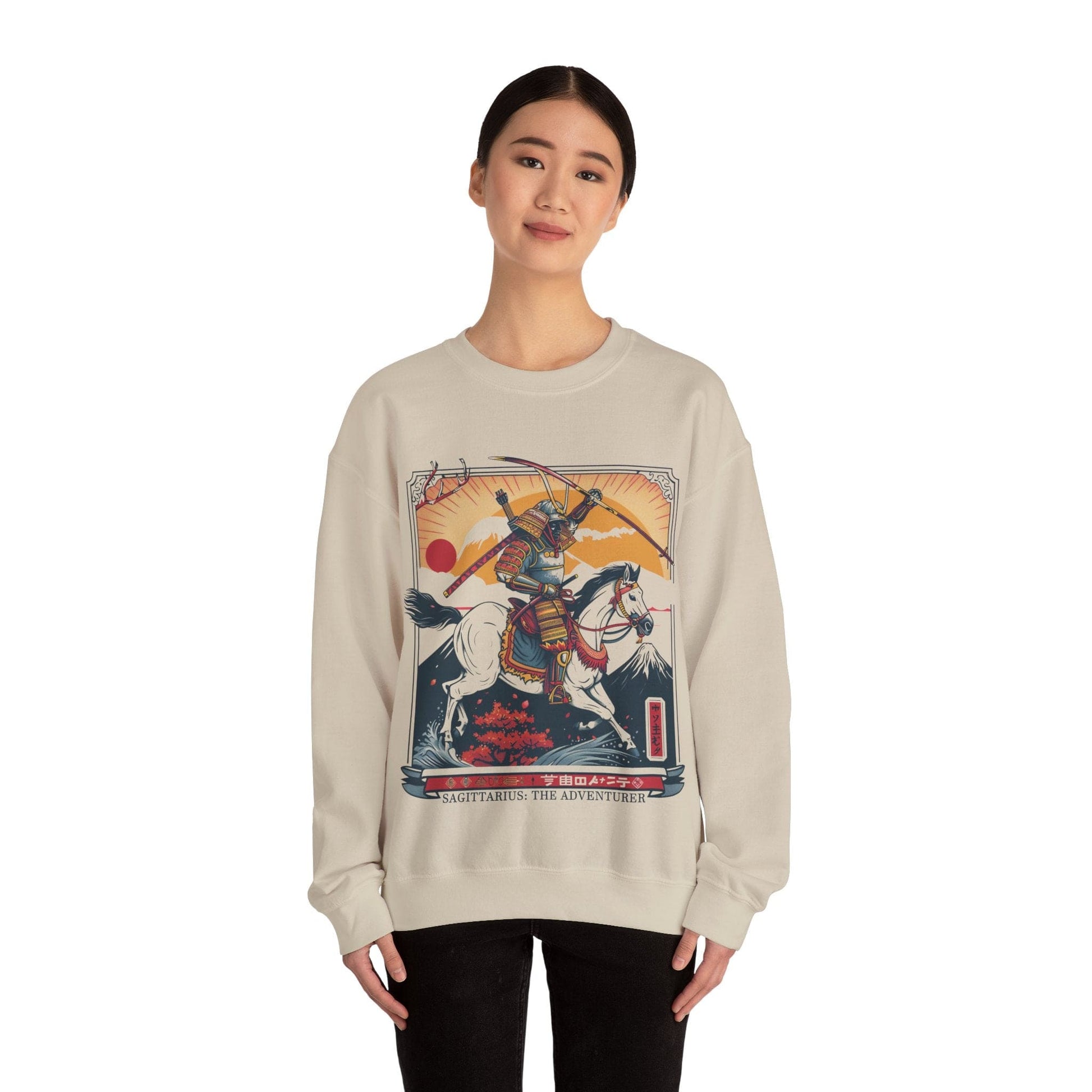 Sweatshirt Shogun Quest Sagittarius Sweater: The Warrior's Path