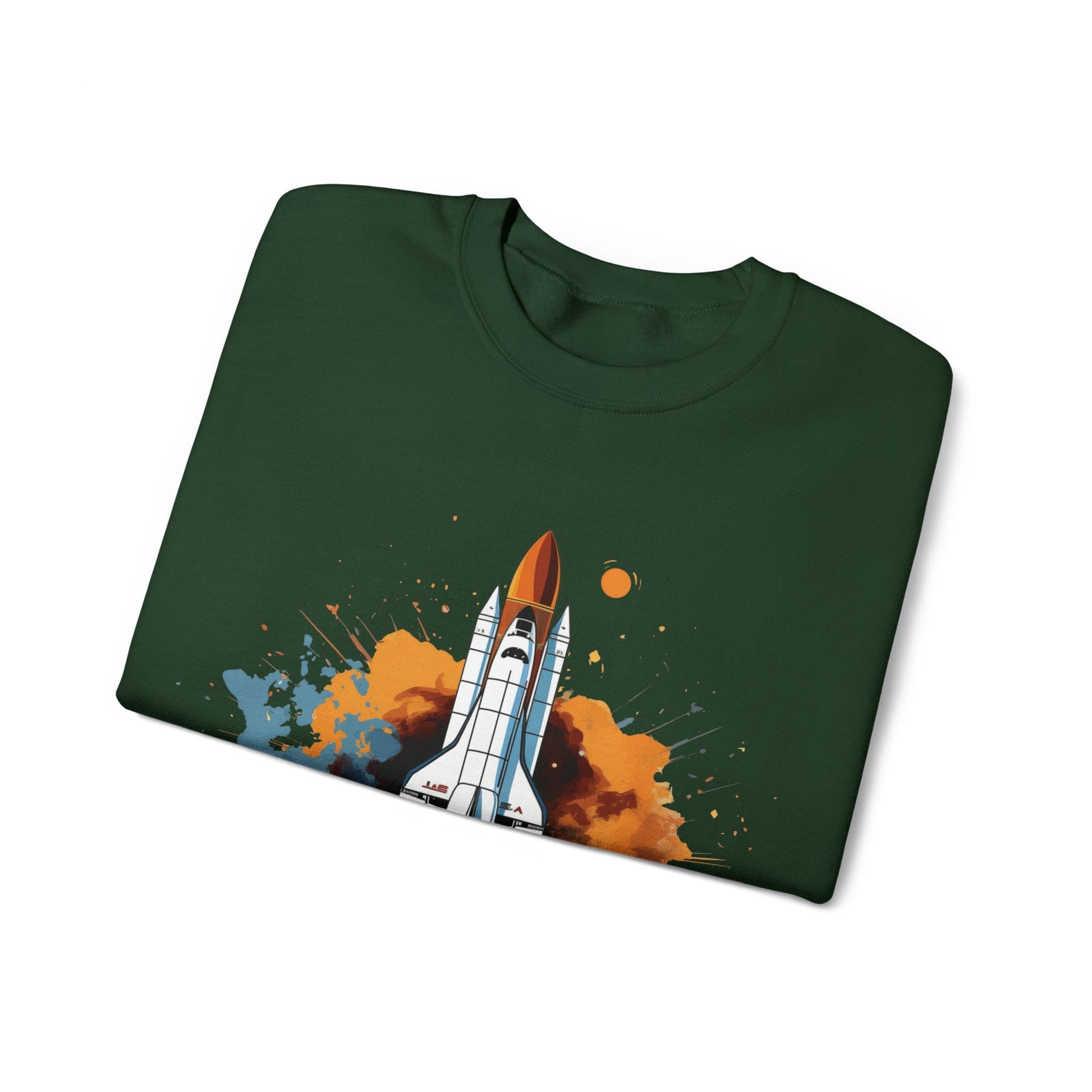 Sweatshirt Space Shuttle Color Splash Crewneck Sweatshirt