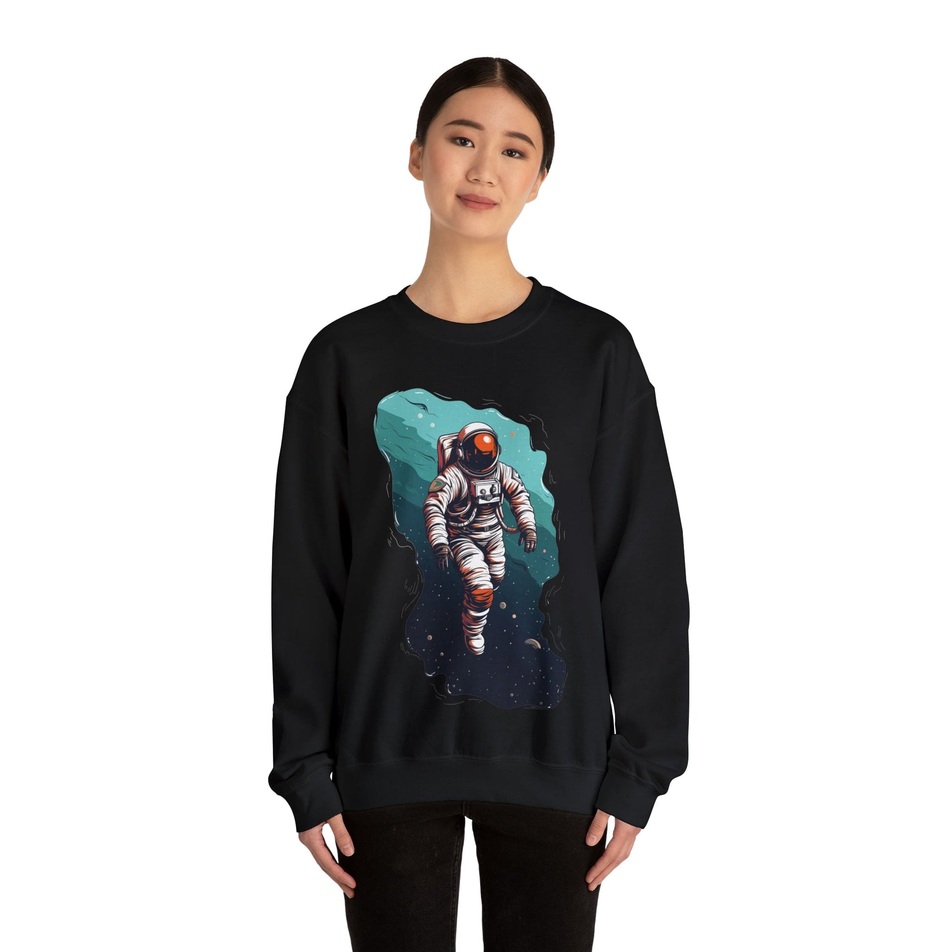 Sweatshirt Spacewalker: Astronaut in Stellar Serenity Sweater