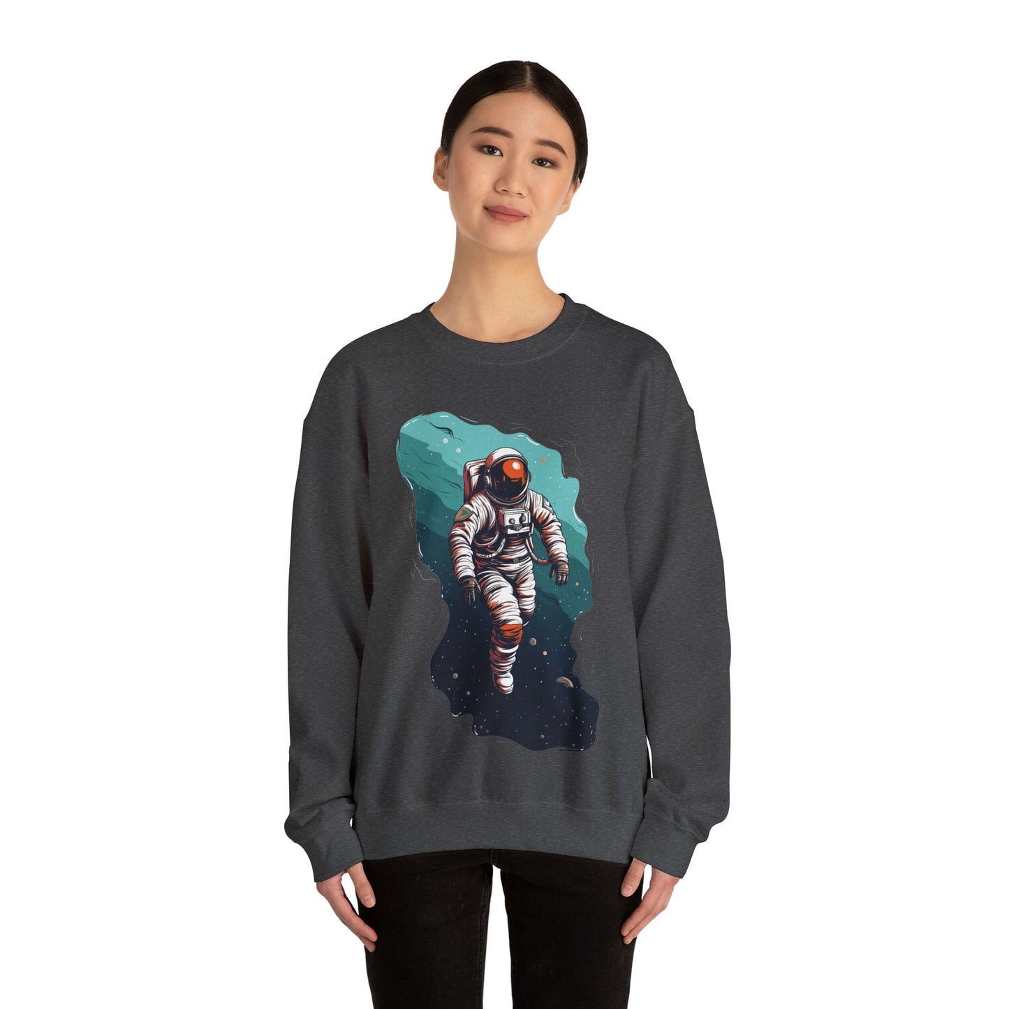 Sweatshirt Spacewalker: Astronaut in Stellar Serenity Sweater