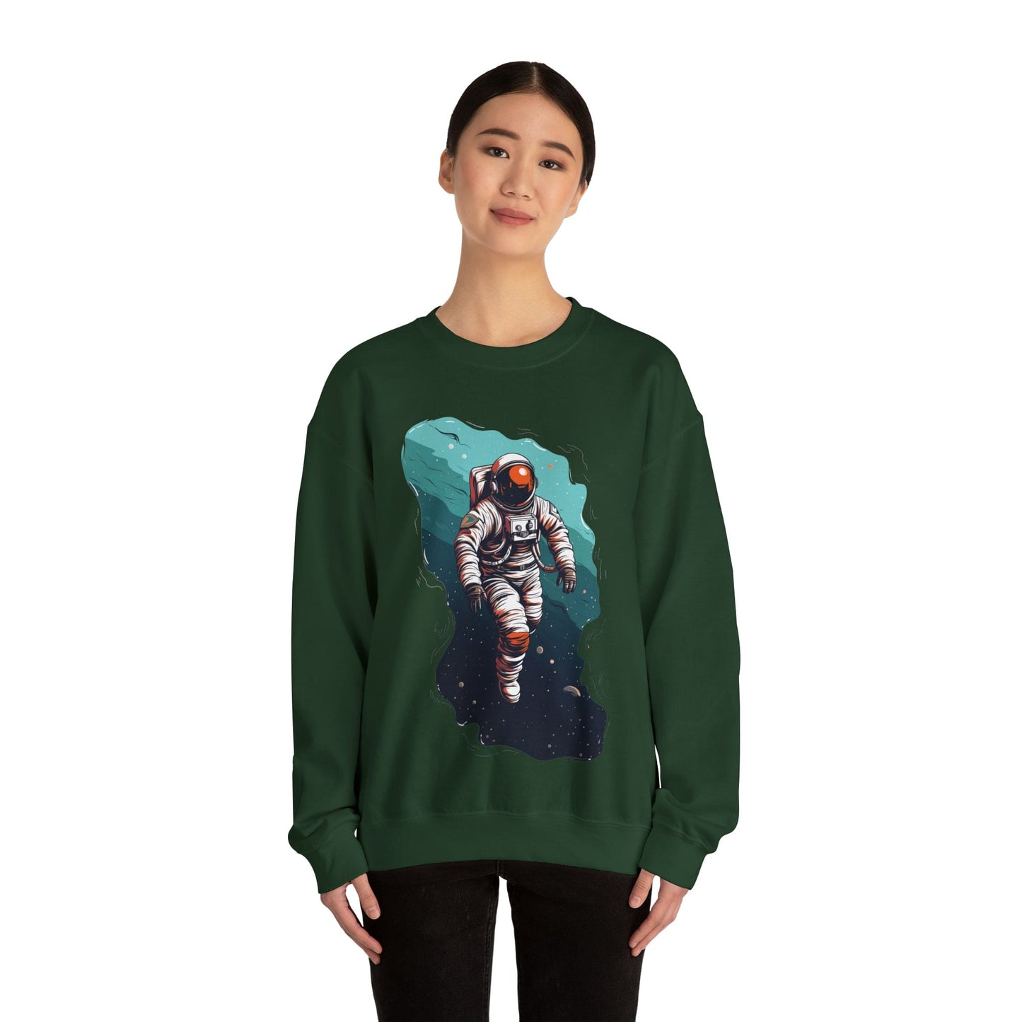 Sweatshirt Spacewalker: Astronaut in Stellar Serenity Sweater