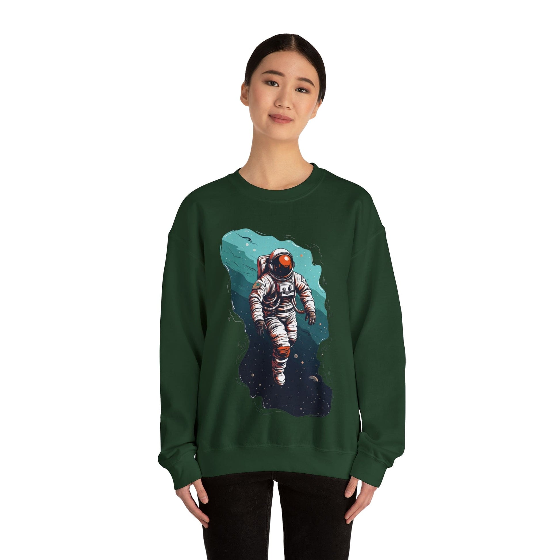 Sweatshirt Spacewalker: Astronaut in Stellar Serenity Sweater