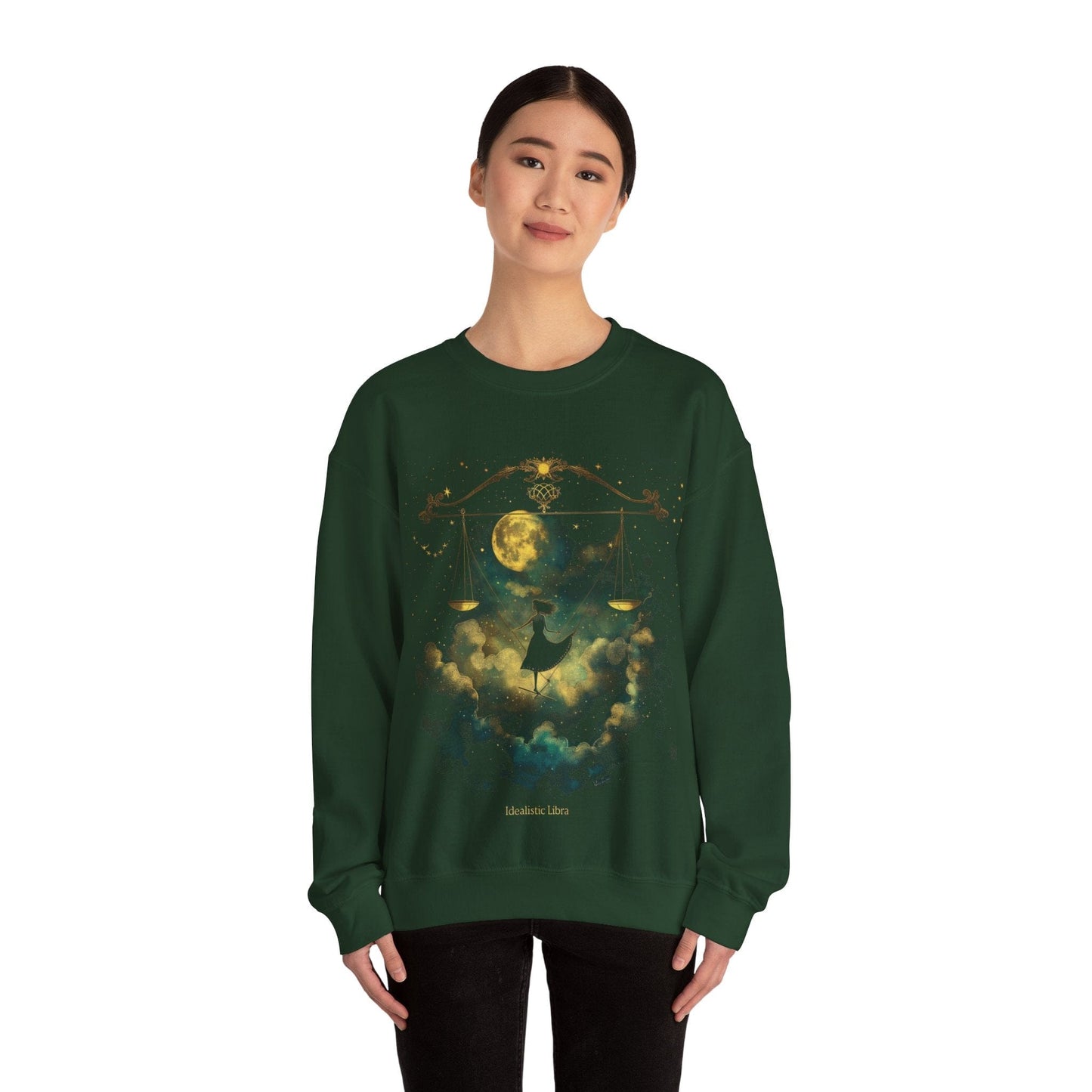 Sweatshirt "Starry Scales" Libra Idealistic Sweater: Celestial Elegance
