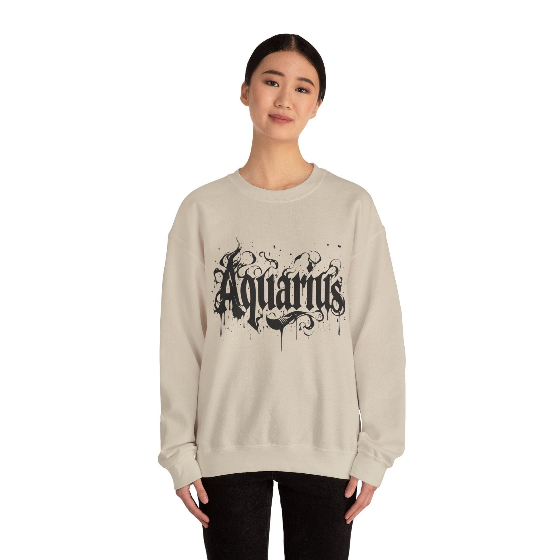 Sweatshirt Stellar Flow Aquarius Sweater: Embrace the Cosmic Wave