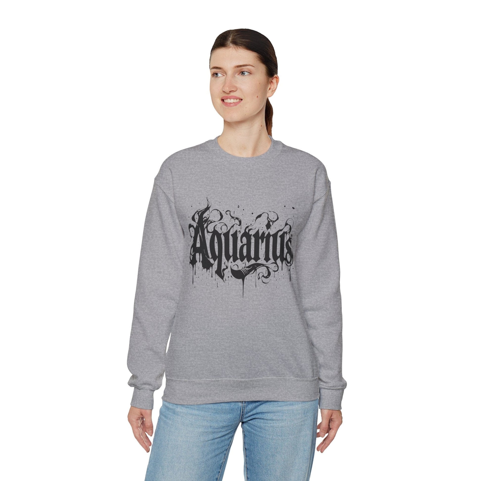 Sweatshirt Stellar Flow Aquarius Sweater: Embrace the Cosmic Wave