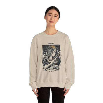 Sweatshirt Stellar Stream Aquarius Sweater: Embrace the Cosmic Tide