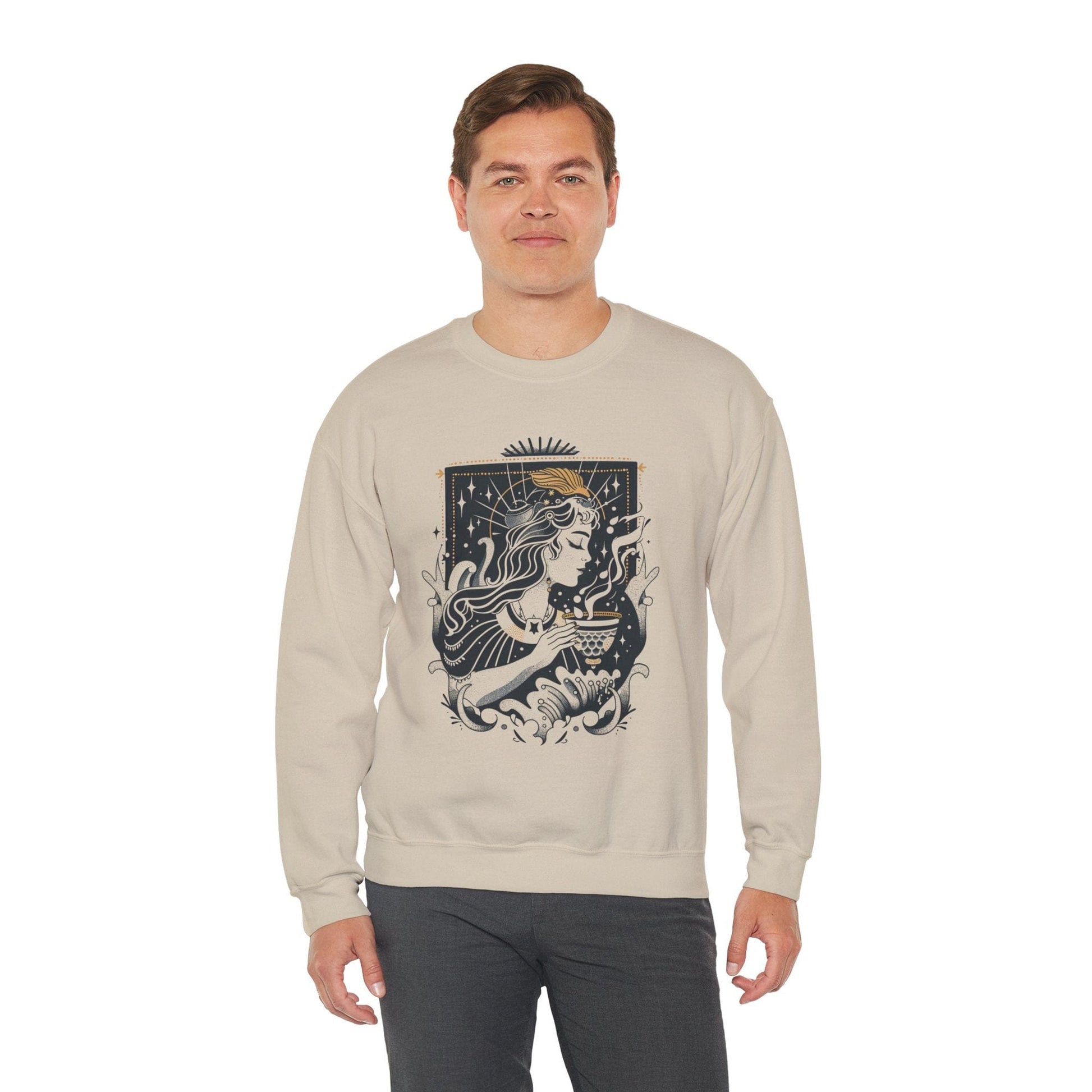 Sweatshirt Stellar Stream Aquarius Sweater: Embrace the Cosmic Tide