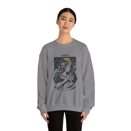 Sweatshirt Stellar Stream Aquarius Sweater: Embrace the Cosmic Tide