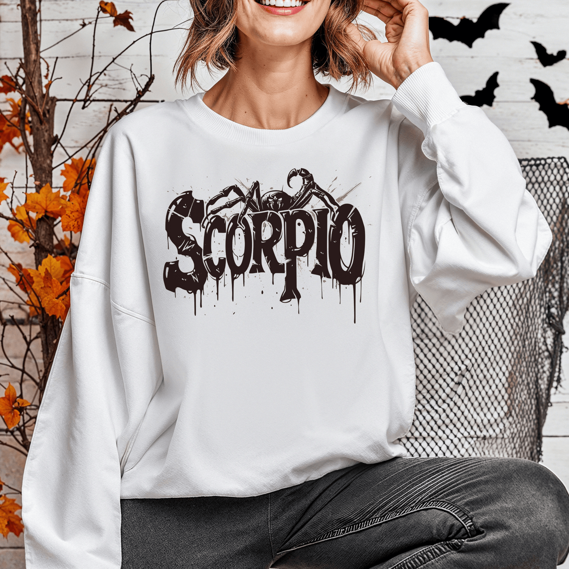 Sweatshirt Sting of Mystery Scorpio Sweater: Embrace the Darkness