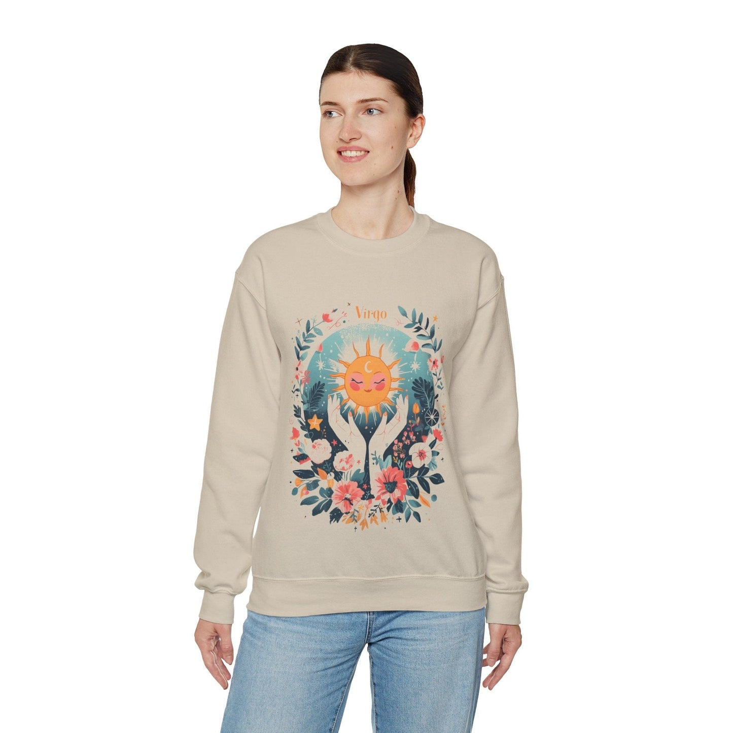 Sweatshirt Sunlit Maiden Virgo Sweater: Lush Serenity