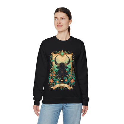 Sweatshirt Taurus Blossom: Celestial Garden Astrology Sweater