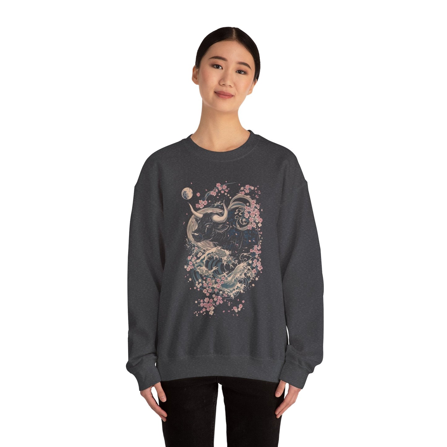 Sweatshirt Taurus Blossom Embrace Sweater: Serenity in Bloom