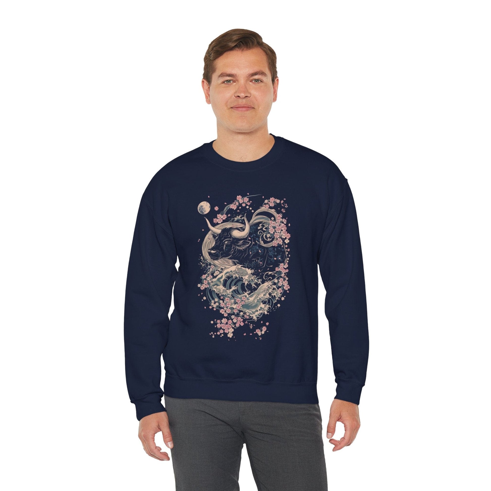 Sweatshirt Taurus Blossom Embrace Sweater: Serenity in Bloom
