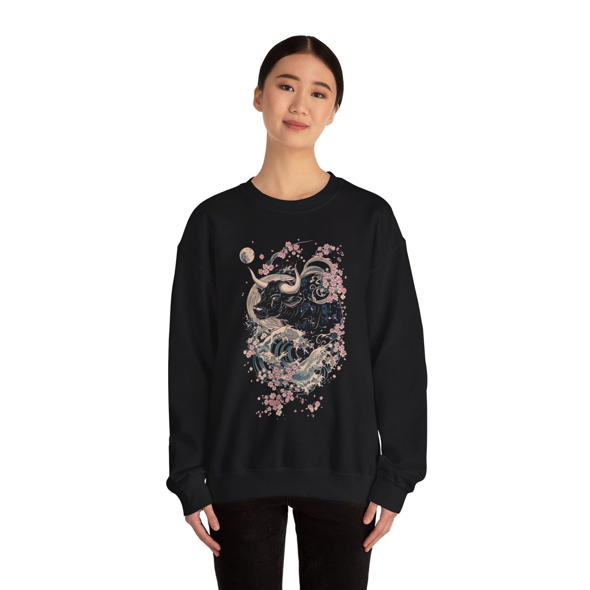 Sweatshirt Taurus Blossom Embrace Sweater: Serenity in Bloom