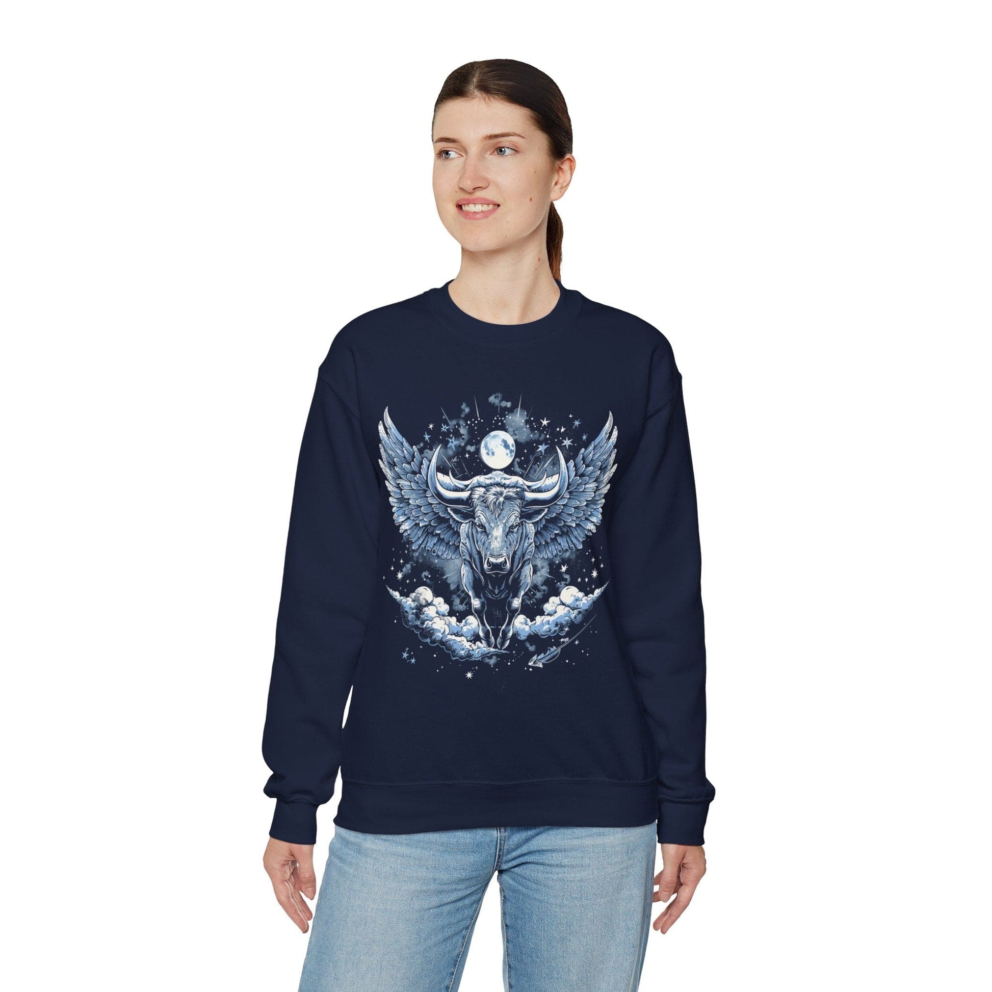 Sweatshirt Taurus Celestial Bull Sweater: Cosmic Resilience