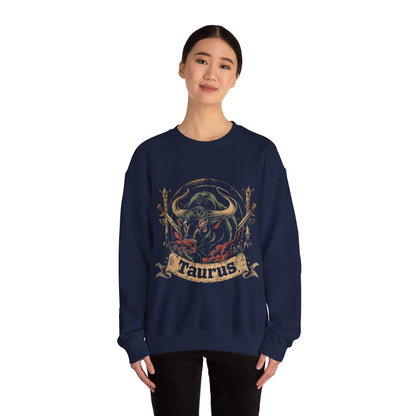 Sweatshirt Taurus Warrior Crest Sweater: Valor in Threads