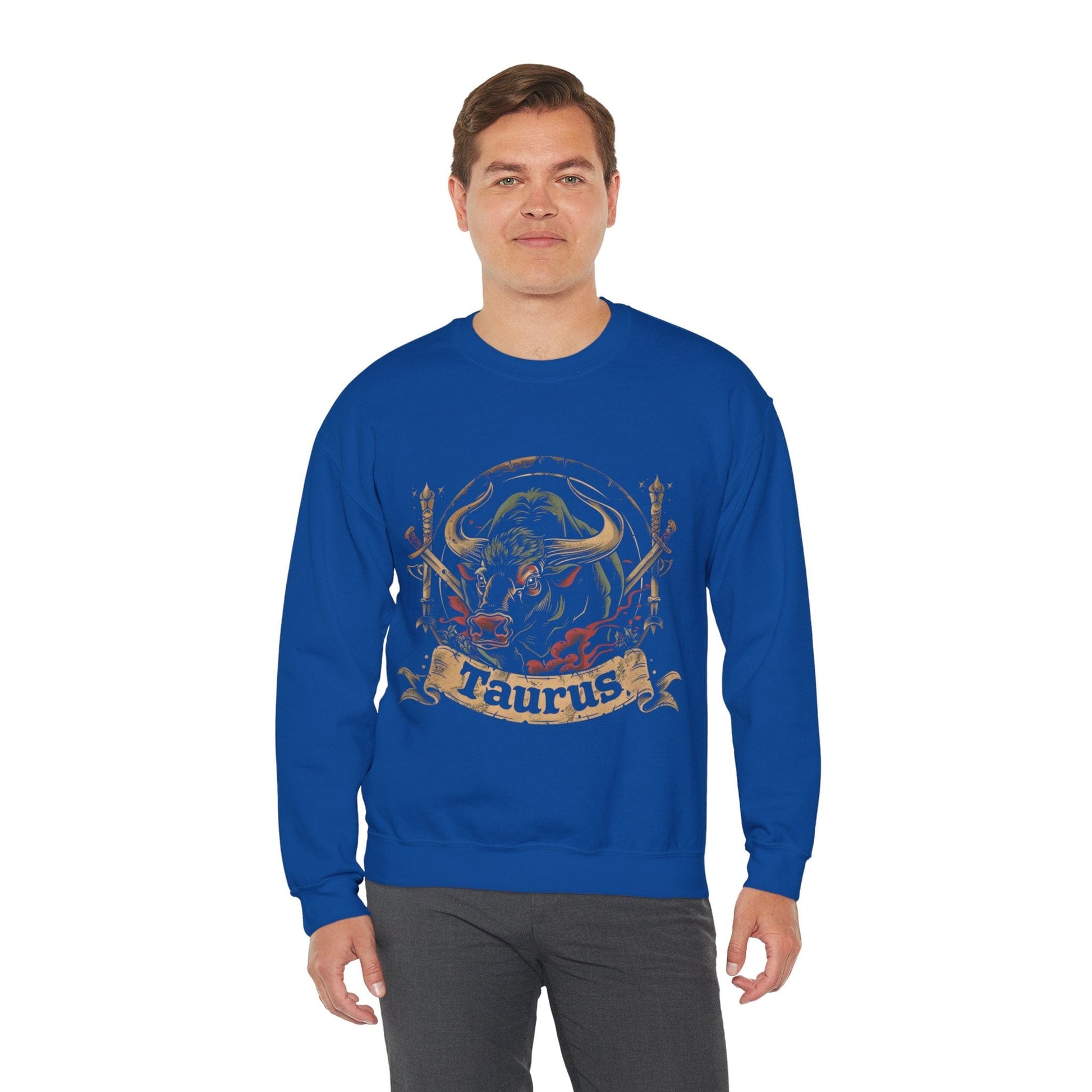 Sweatshirt Taurus Warrior Crest Sweater: Valor in Threads