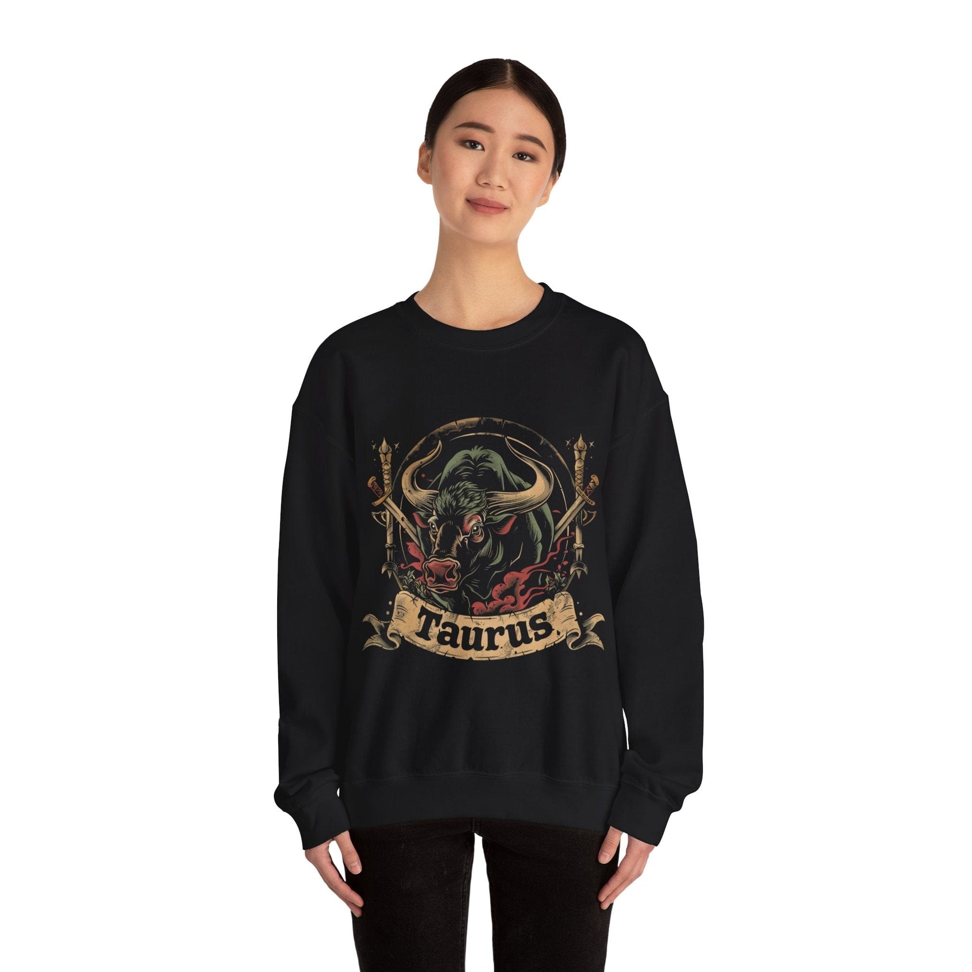 Sweatshirt Taurus Warrior Crest Sweater: Valor in Threads