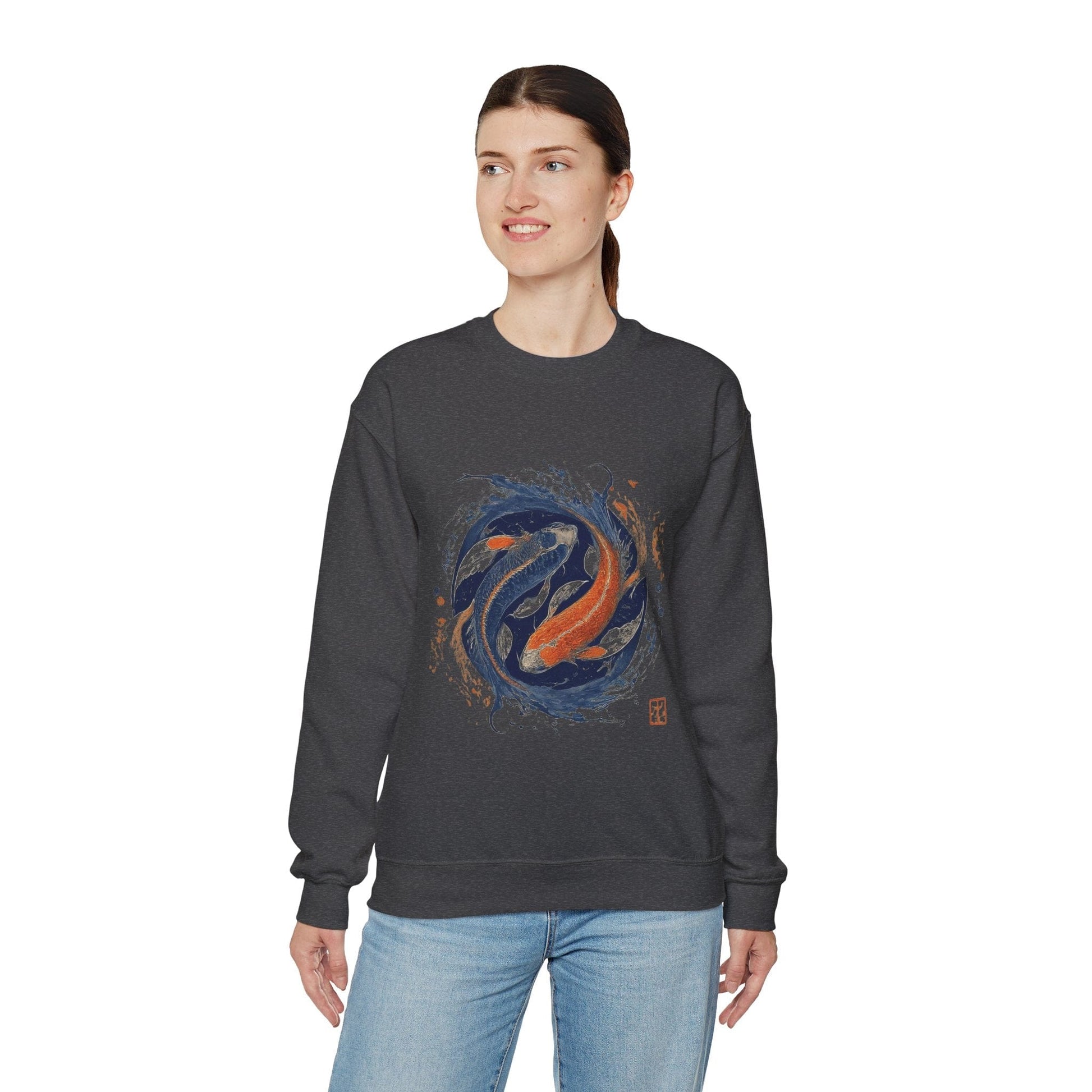 Sweatshirt Traditional Koi Pisces Soft Sweater: Embrace the Depths