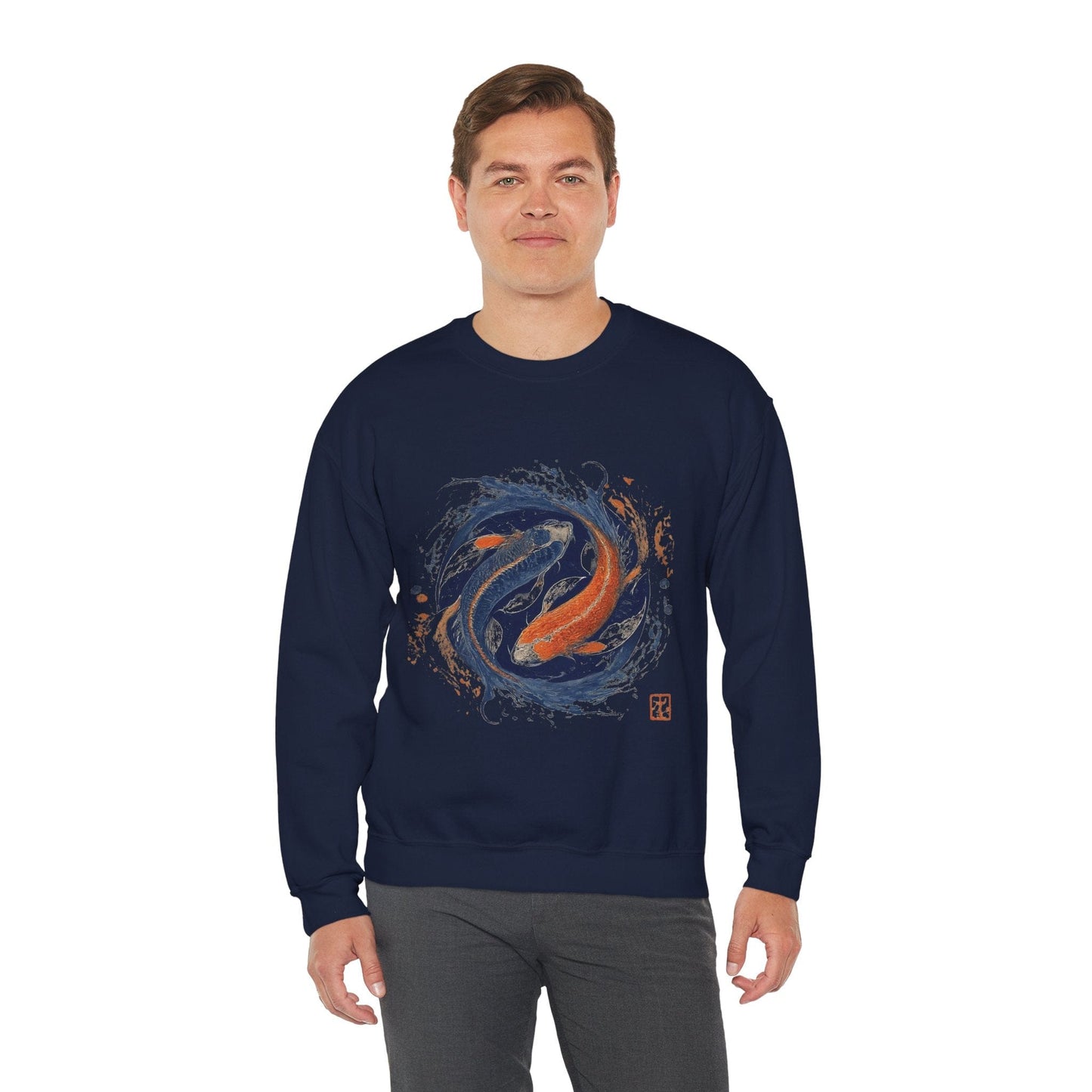 Sweatshirt Traditional Koi Pisces Soft Sweater: Embrace the Depths