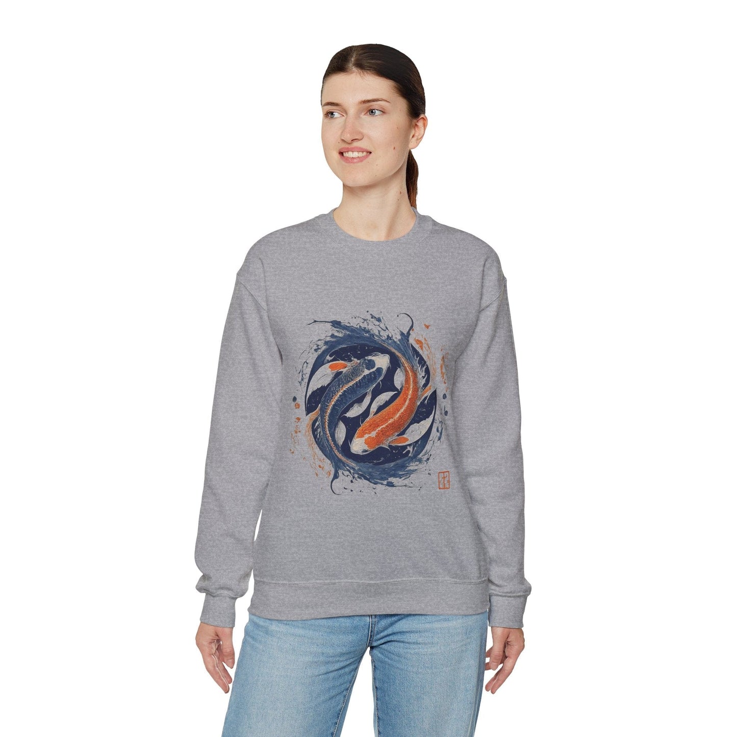 Sweatshirt Traditional Koi Pisces Soft Sweater: Embrace the Depths