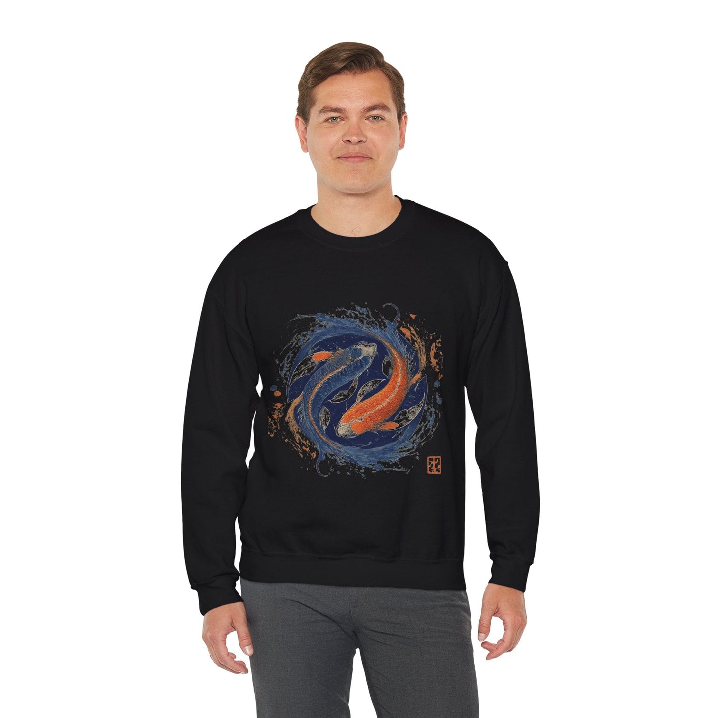 Sweatshirt Traditional Koi Pisces Soft Sweater: Embrace the Depths