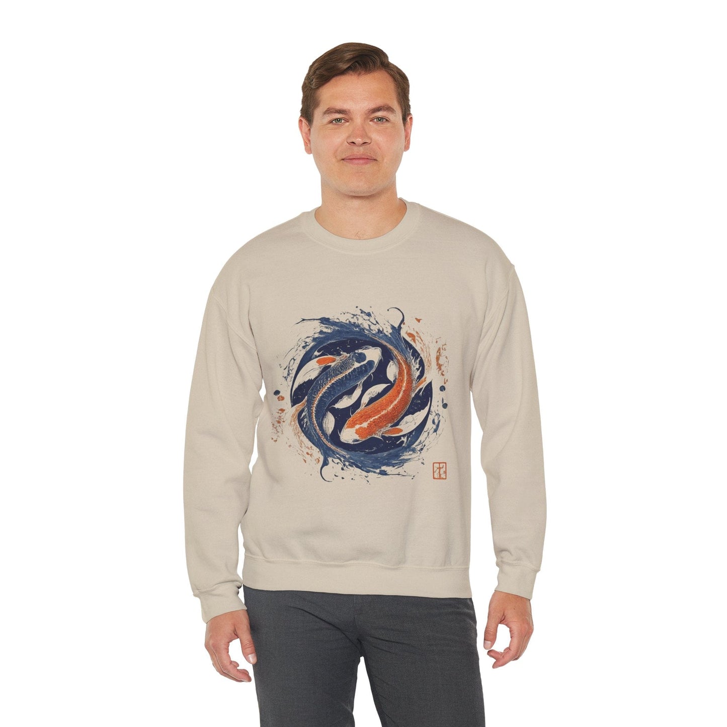 Sweatshirt Traditional Koi Pisces Soft Sweater: Embrace the Depths