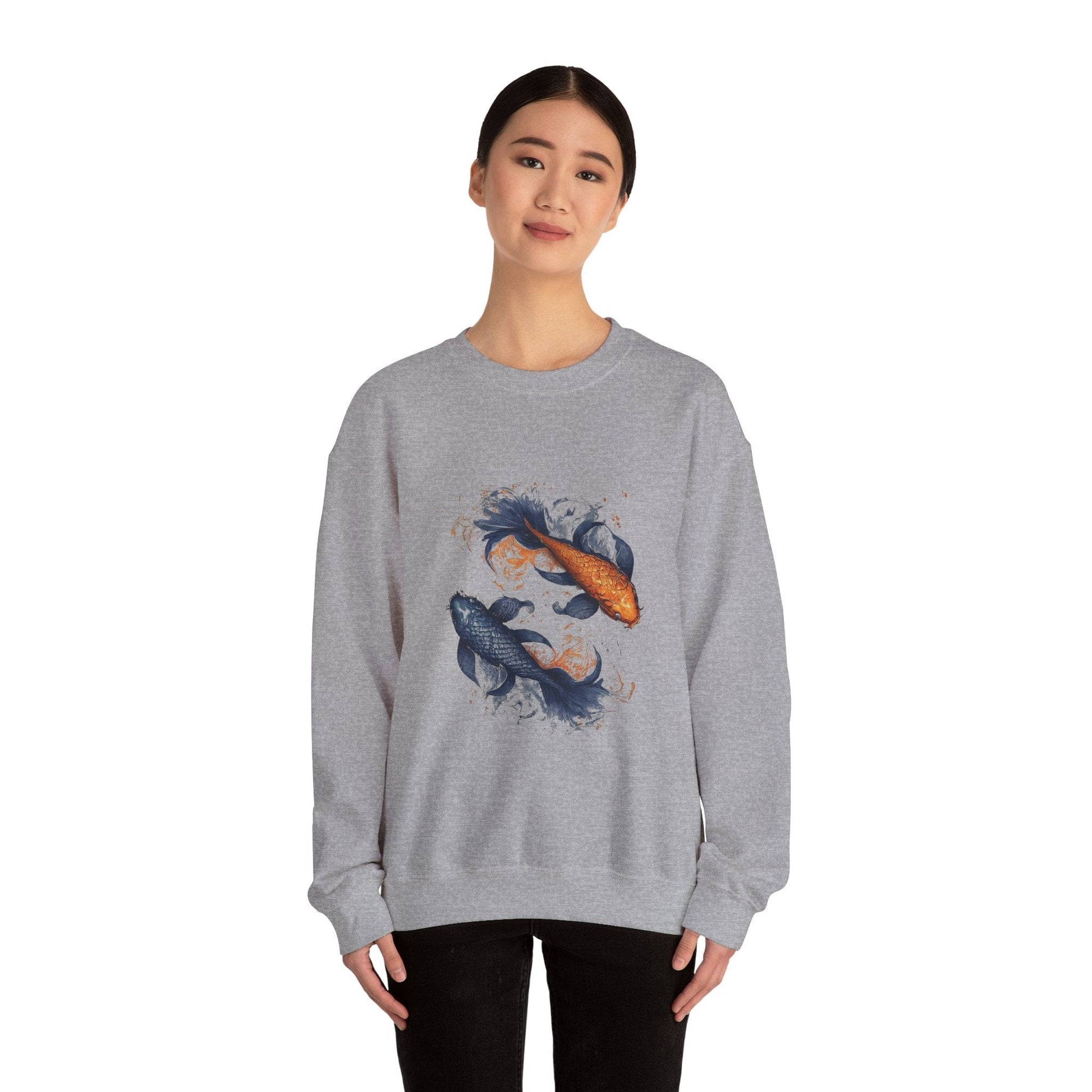 Sweatshirt Traditional Pisces Koi Soft Sweater