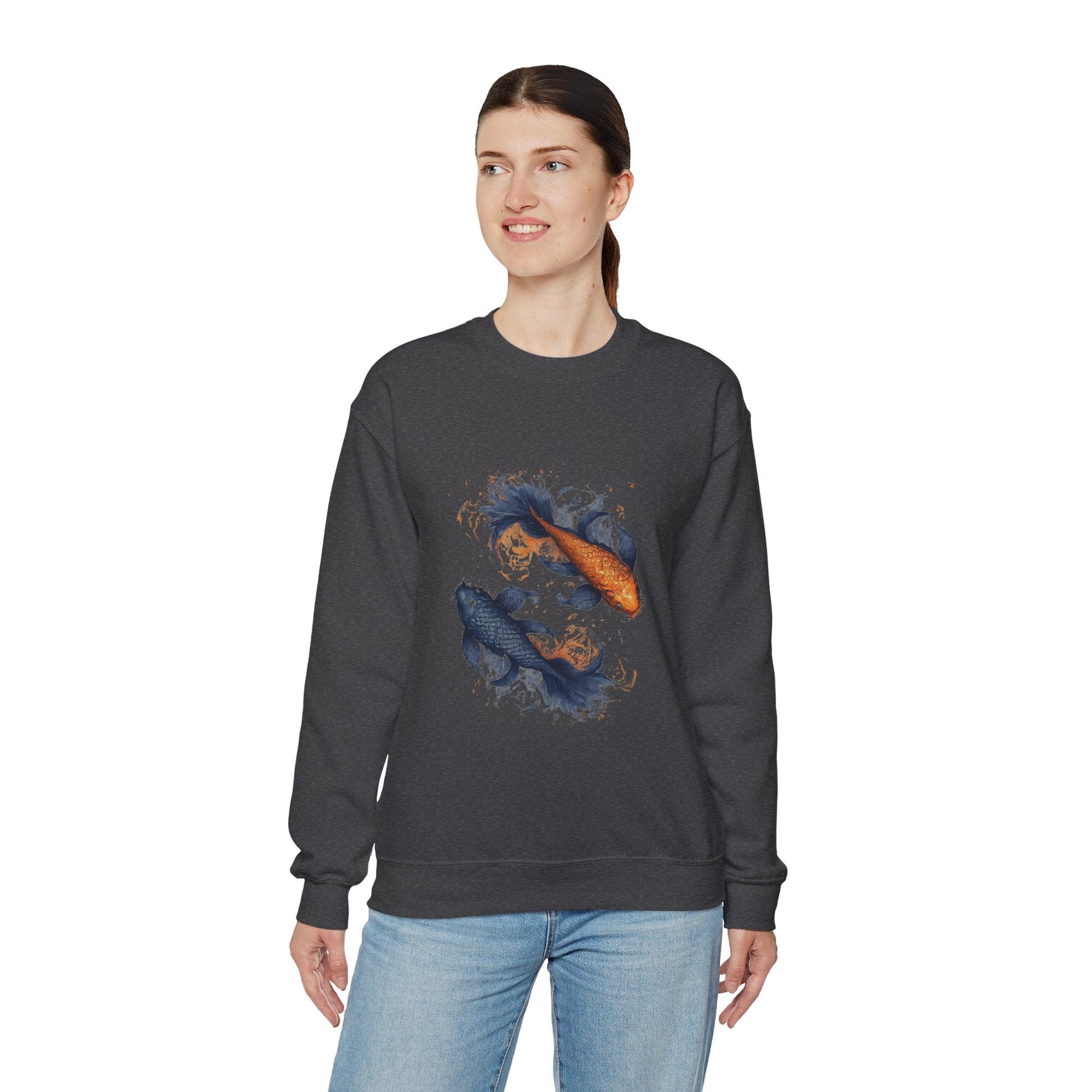 Sweatshirt Traditional Pisces Koi Soft Sweater