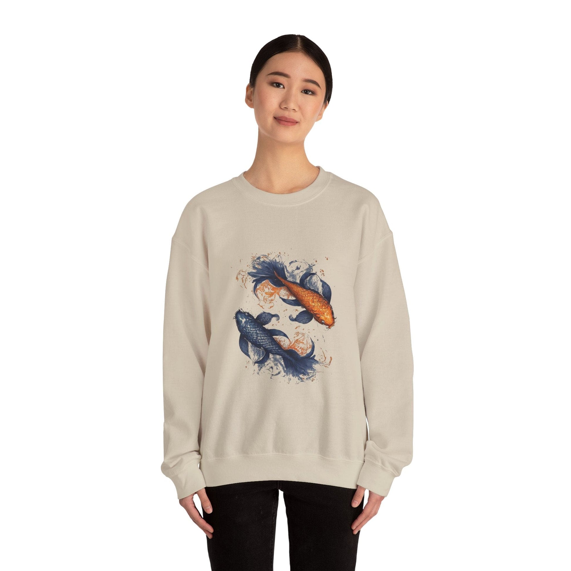 Sweatshirt Traditional Pisces Koi Soft Sweater