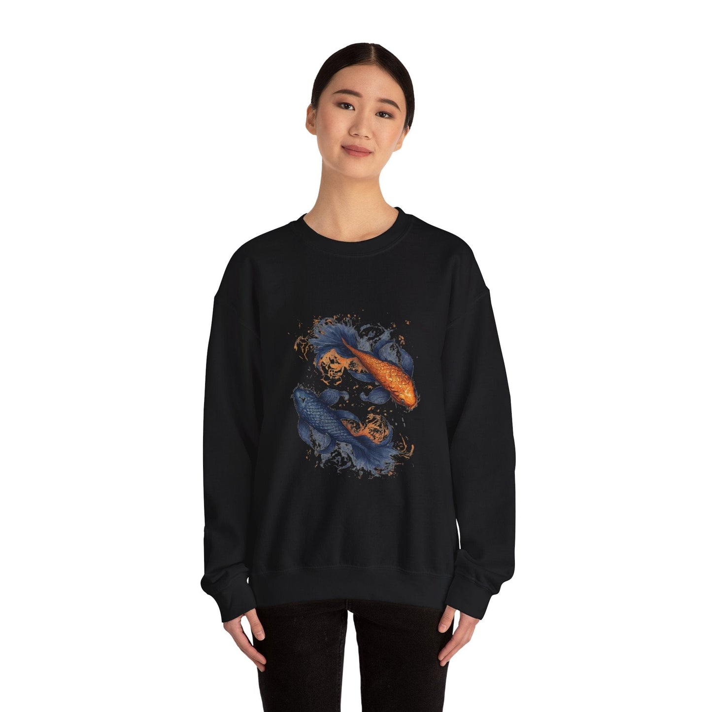 Sweatshirt Traditional Pisces Koi Soft Sweater