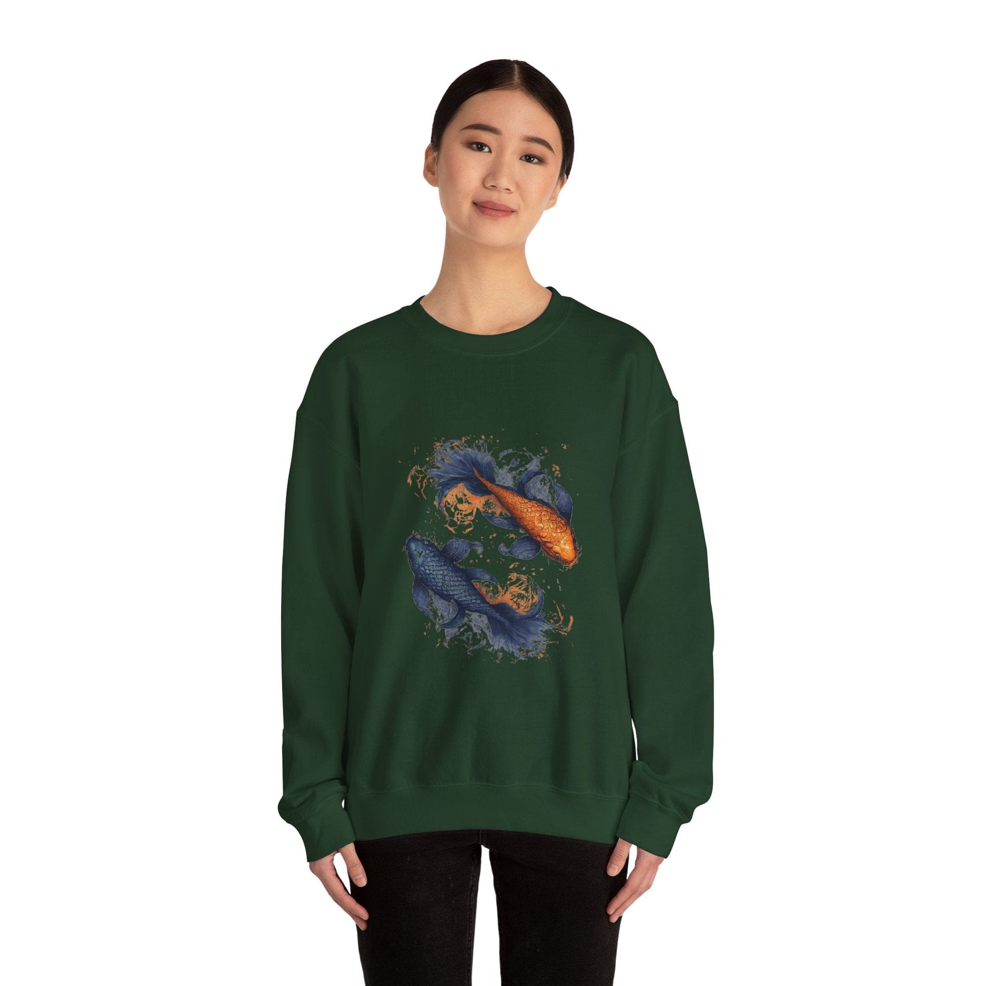 Sweatshirt Traditional Pisces Koi Soft Sweater